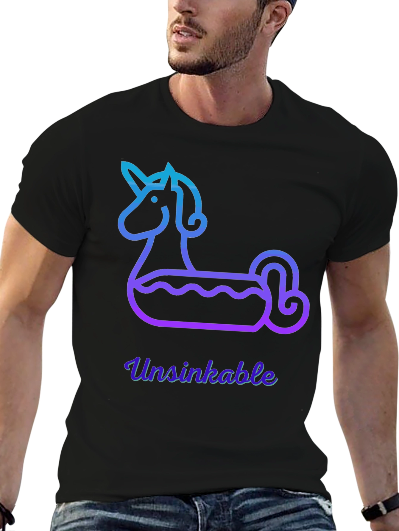 Unsinkable Unicorn Pool Float Tee