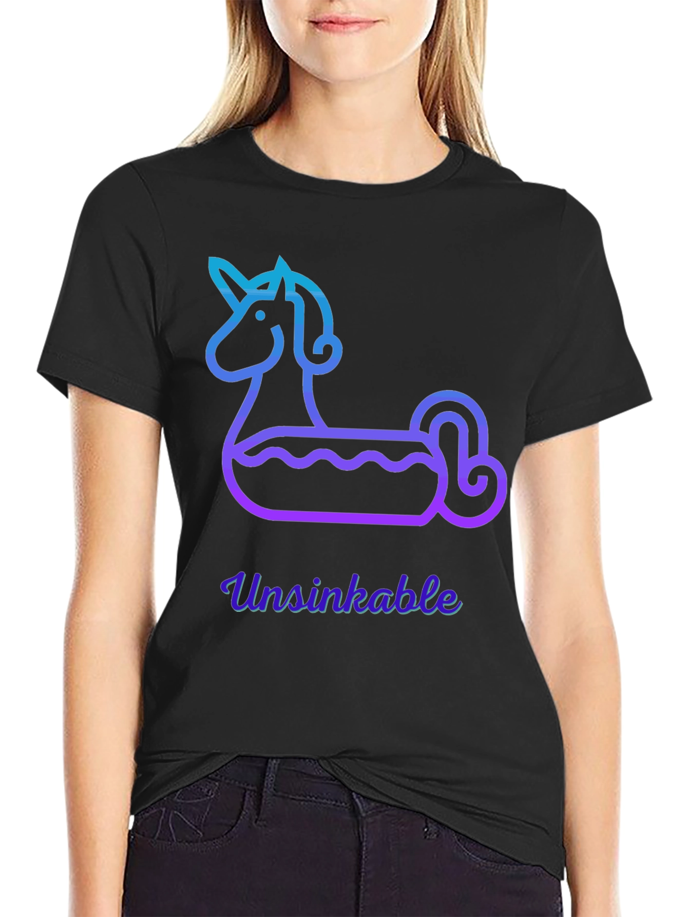 Unsinkable Unicorn Pool Float Tee