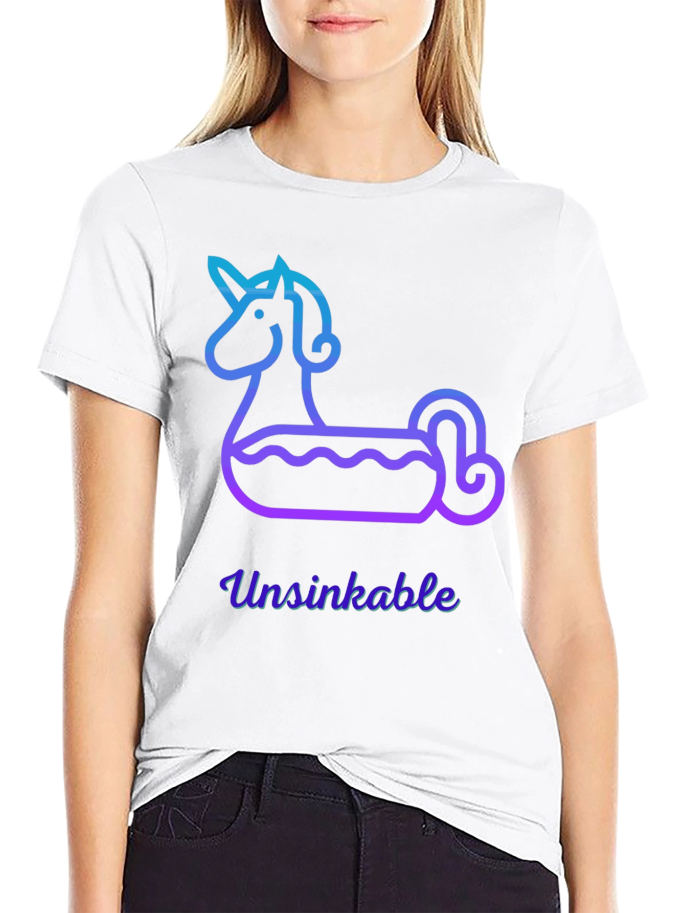 Unsinkable Unicorn Pool Float Tee