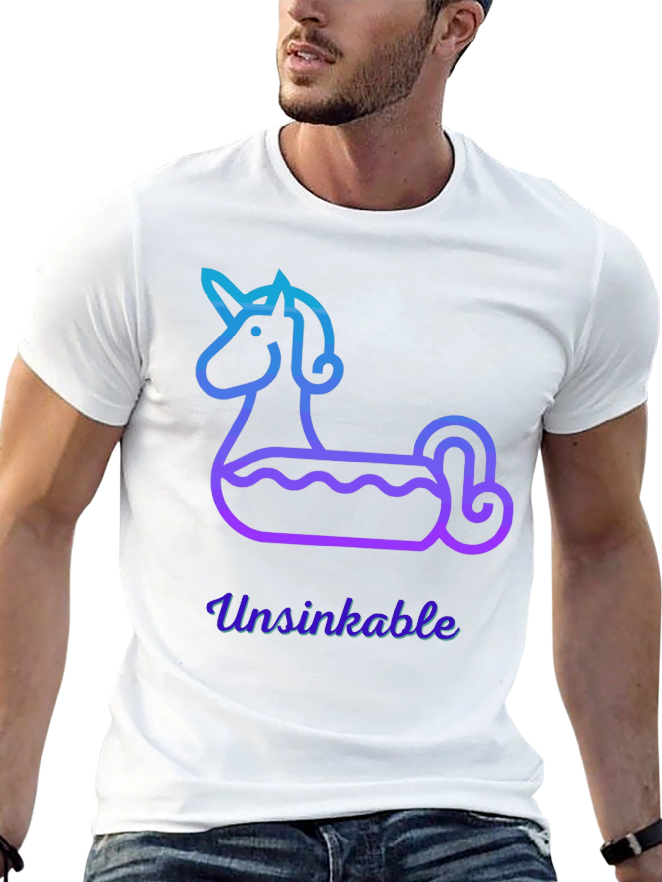 Unsinkable Unicorn Pool Float Tee
