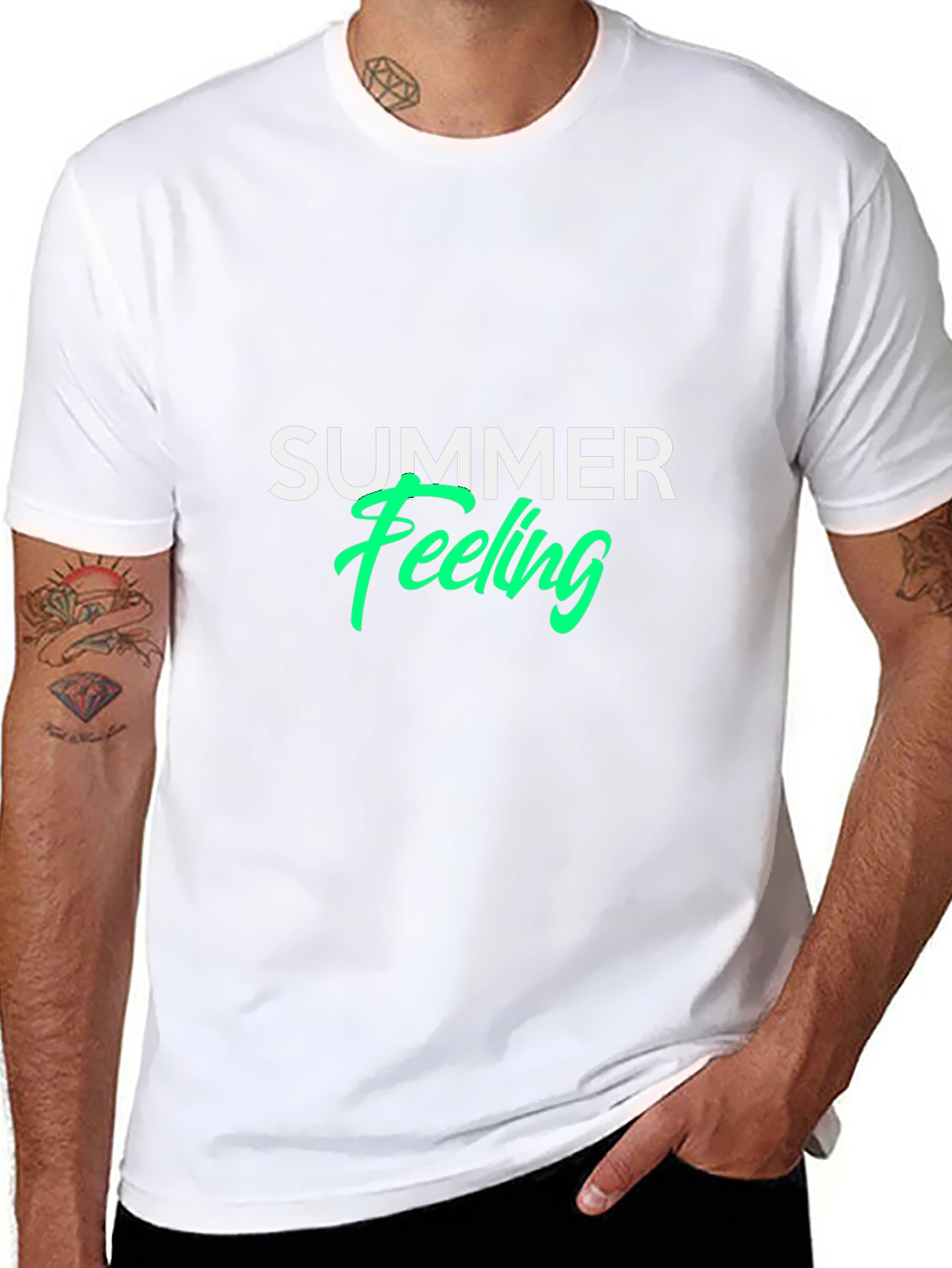 Summer Feeling Black T-Shirt