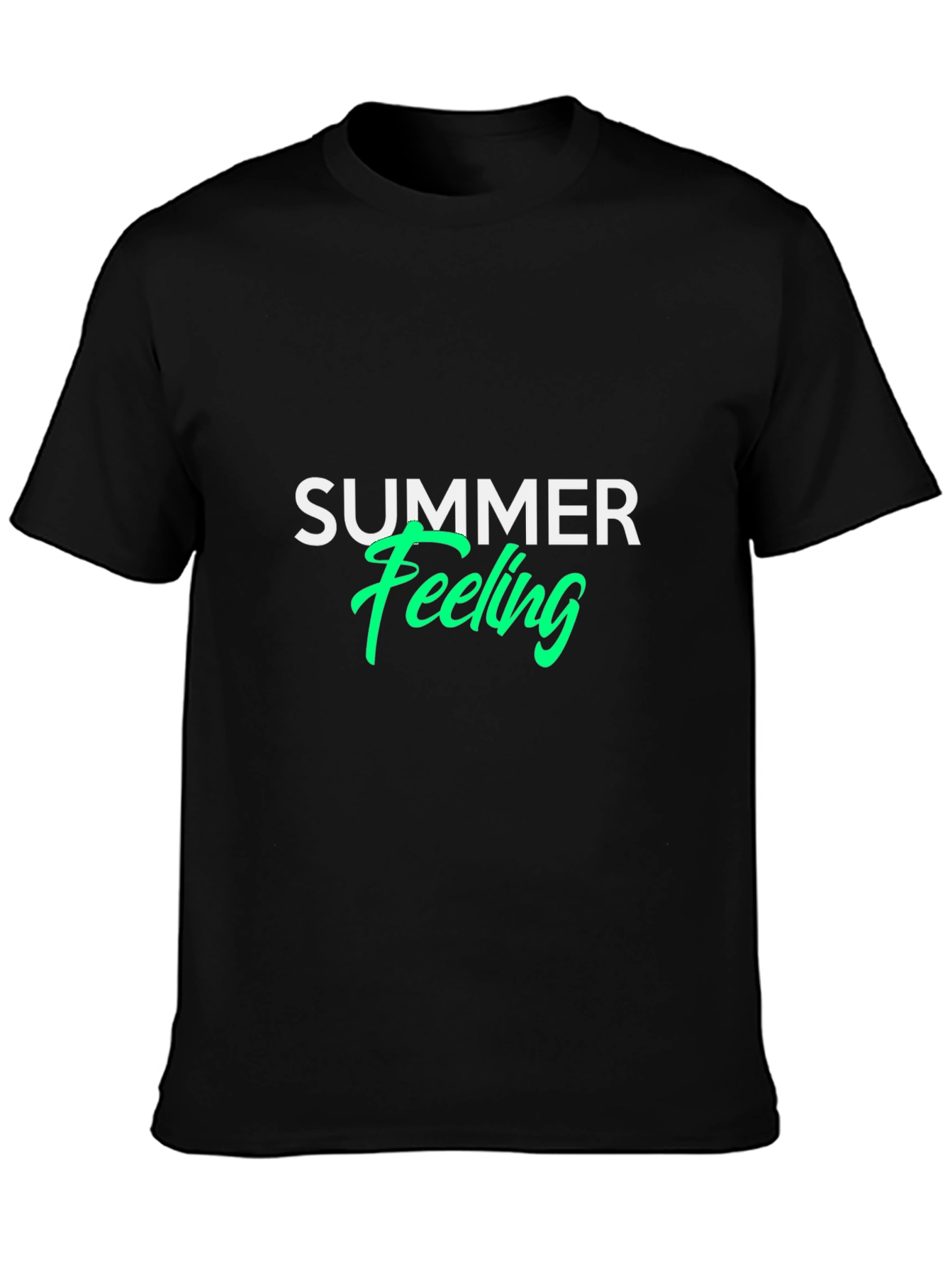 Summer Feeling Black T-Shirt