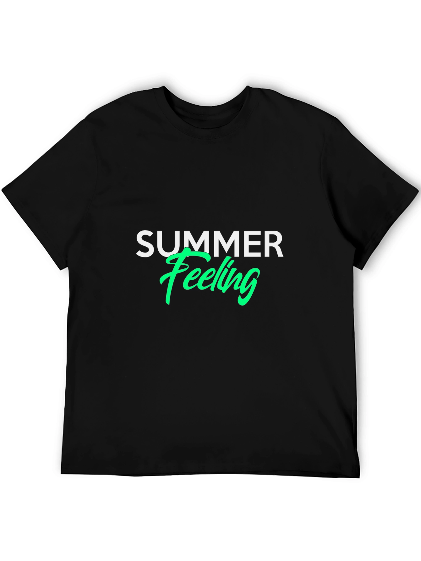 Summer Feeling Black T-Shirt