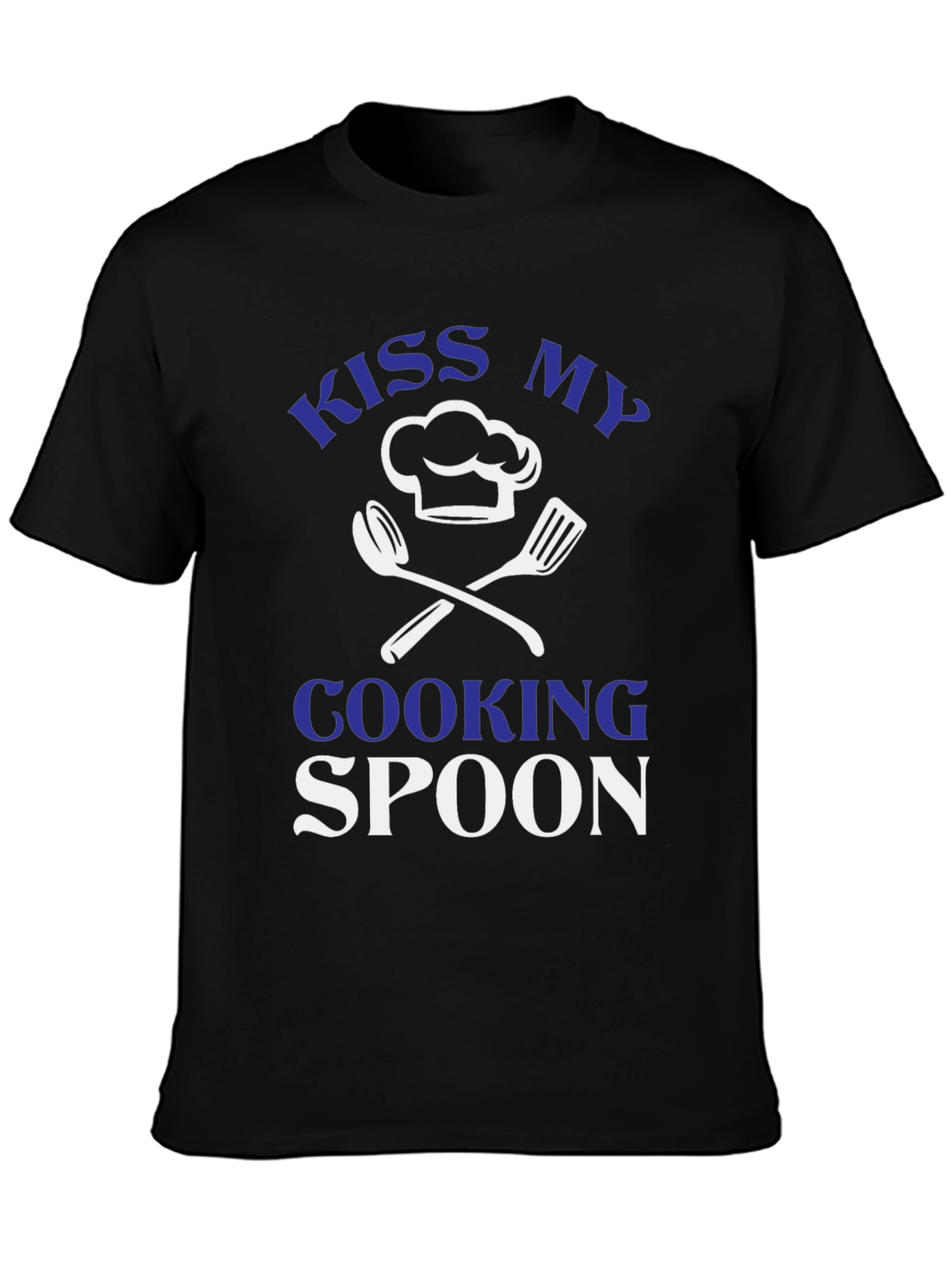 Kiss My Cooking Spoon T-Shirt Chef Cook Gift