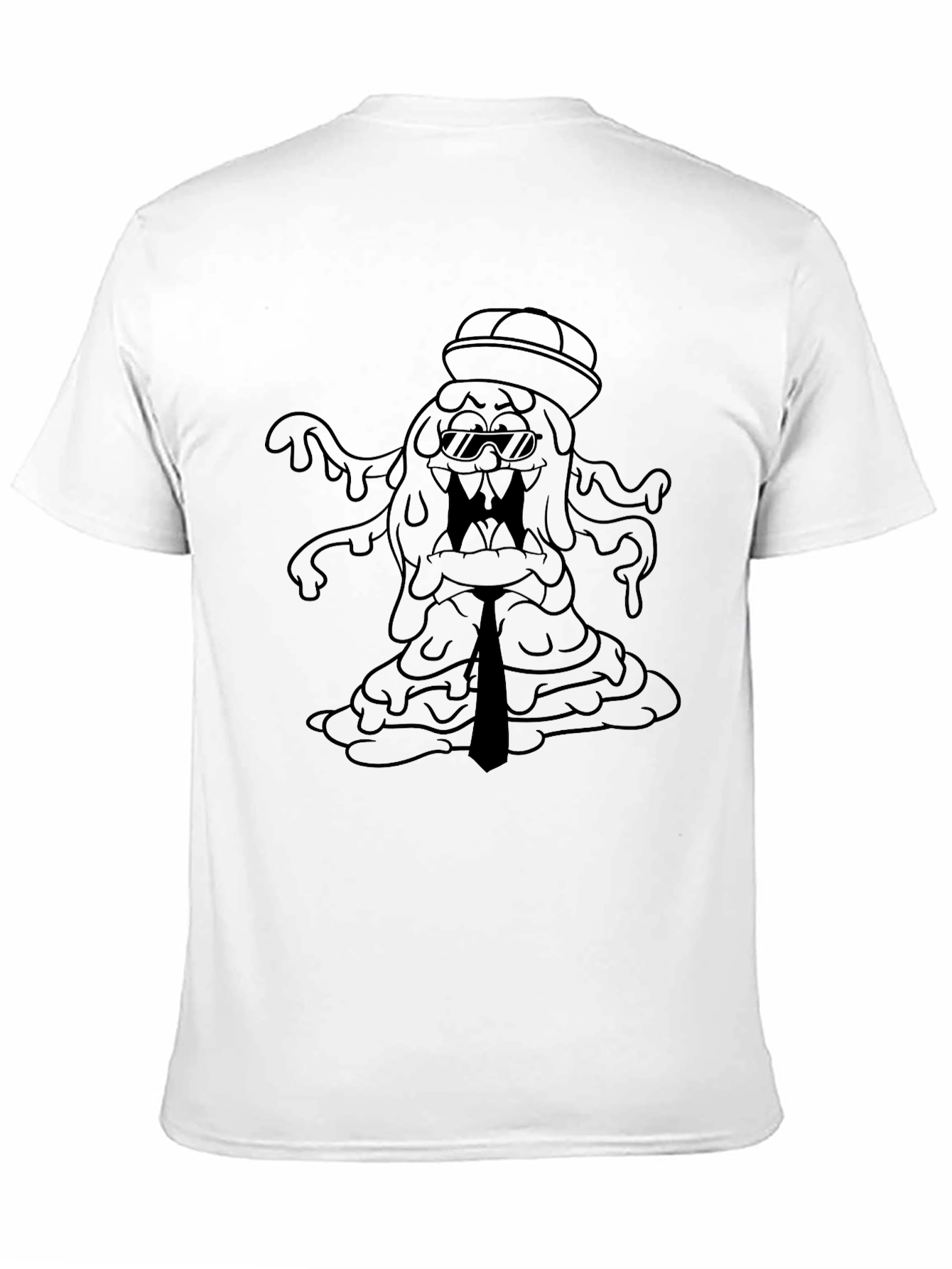 Cool Slime Monster Graphic Tee - Black T-Shirt
