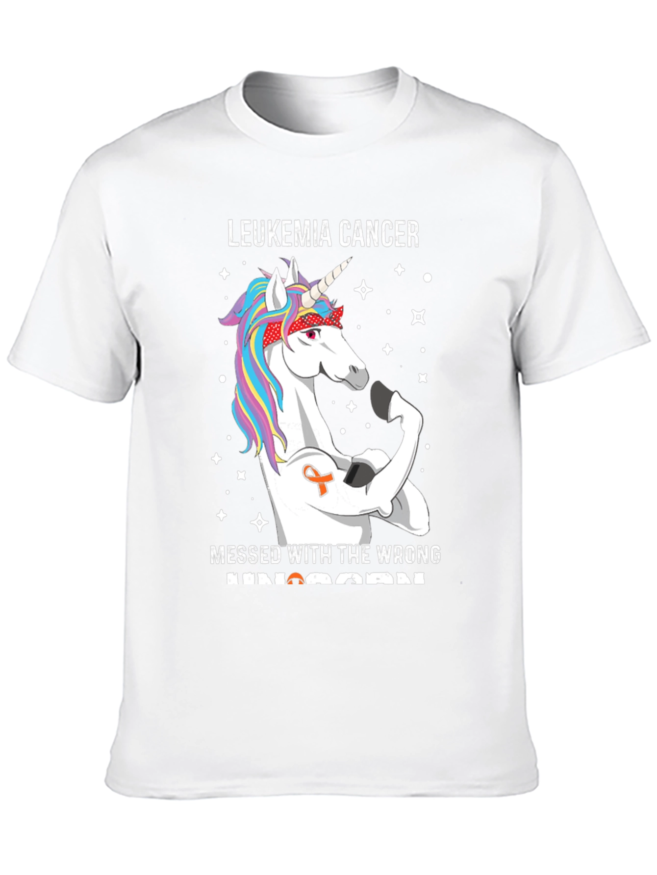 Leukemia Cancer Unicorn Graphic T-Shirt