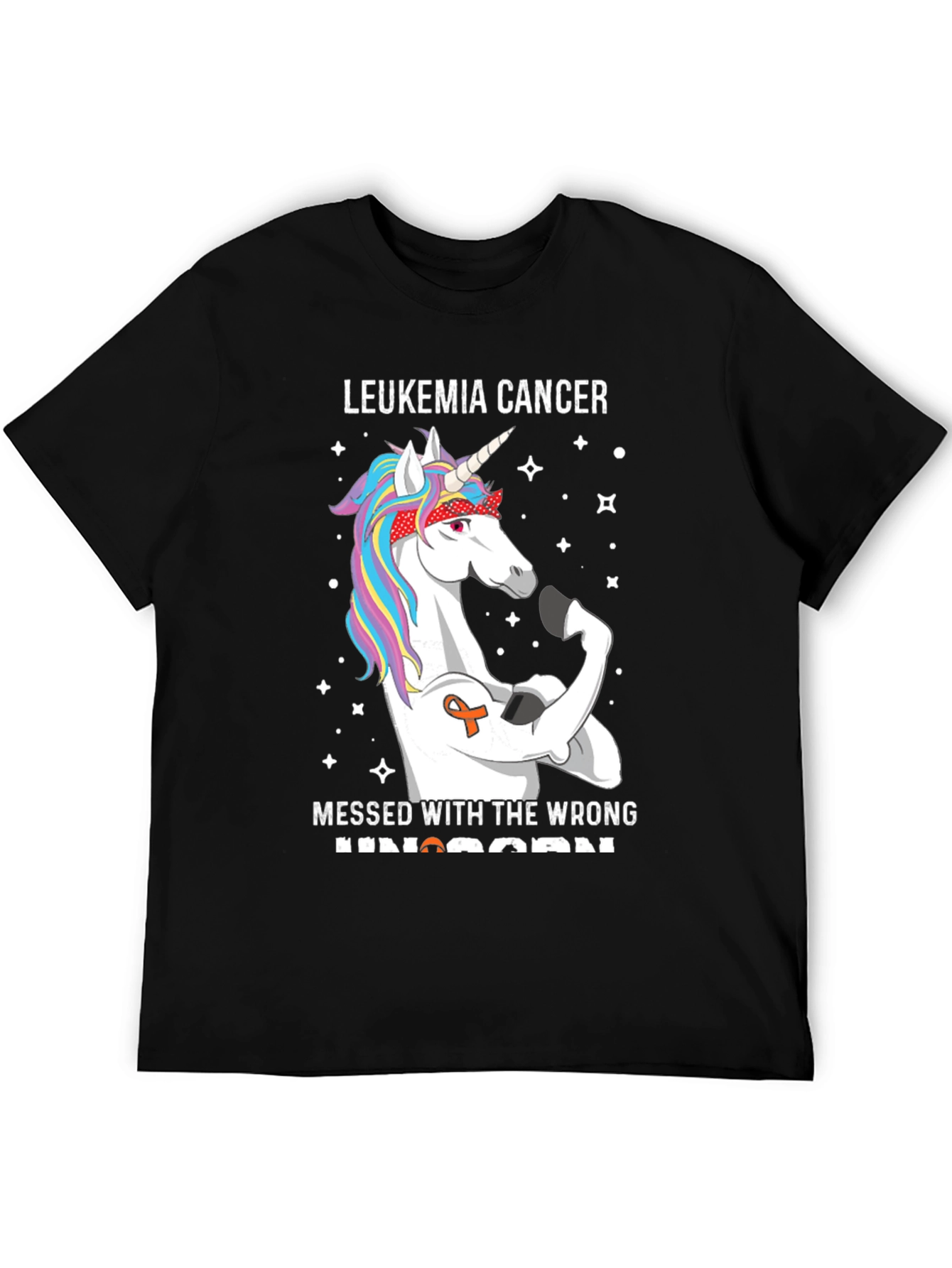 Leukemia Cancer Unicorn Graphic T-Shirt