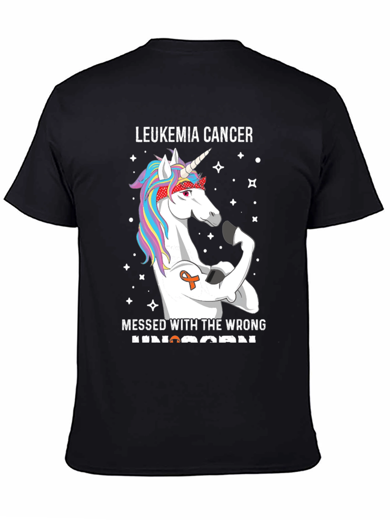 Leukemia Cancer Unicorn Graphic T-Shirt