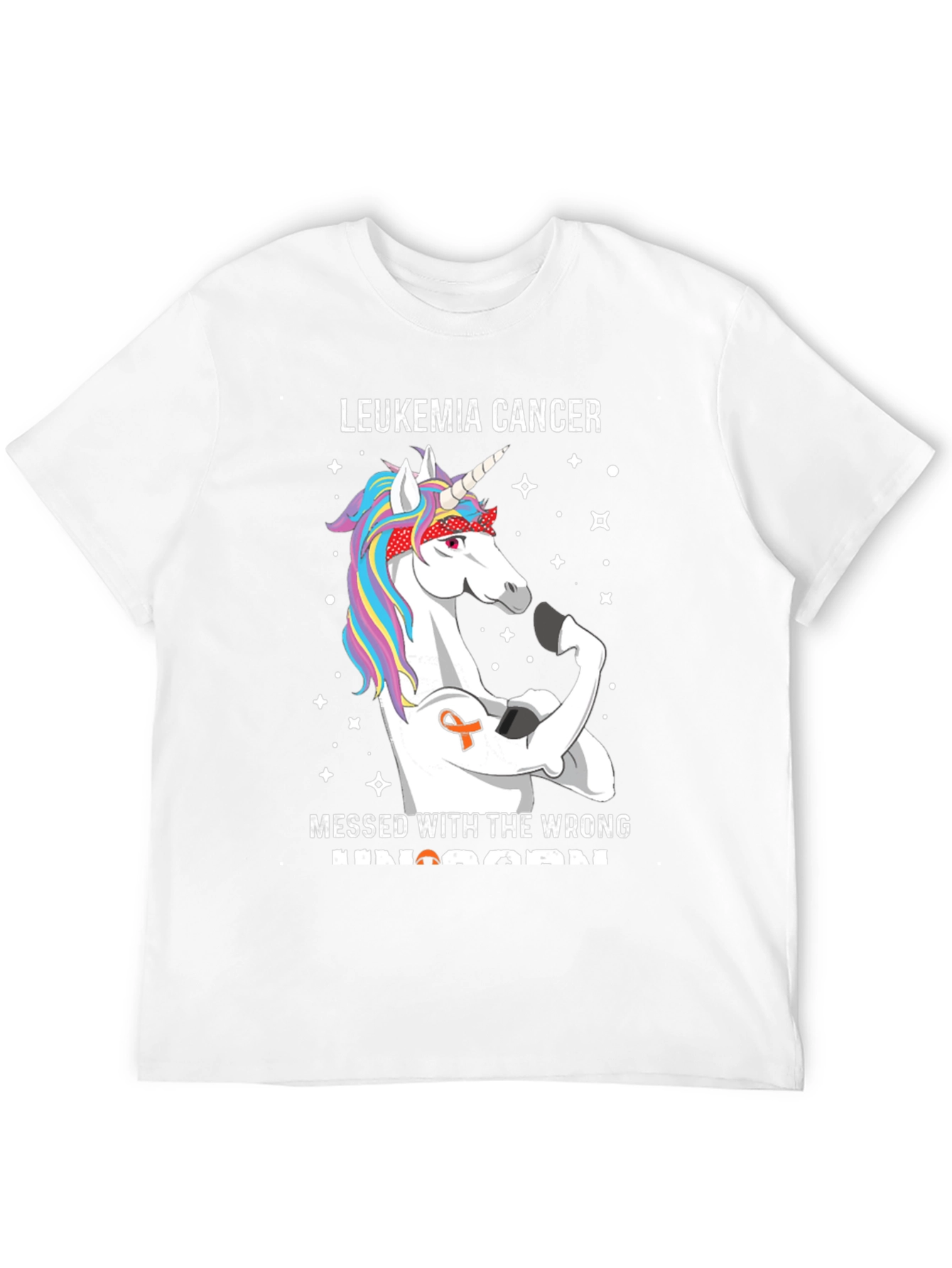 Leukemia Cancer Unicorn Graphic T-Shirt