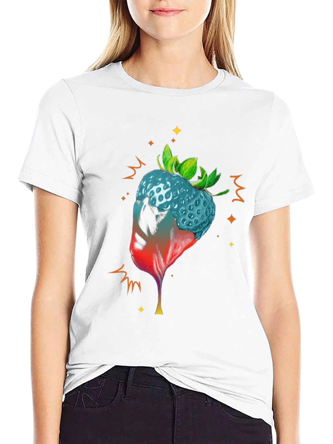 Strawberry Dip Graphic Tee - Unique Design