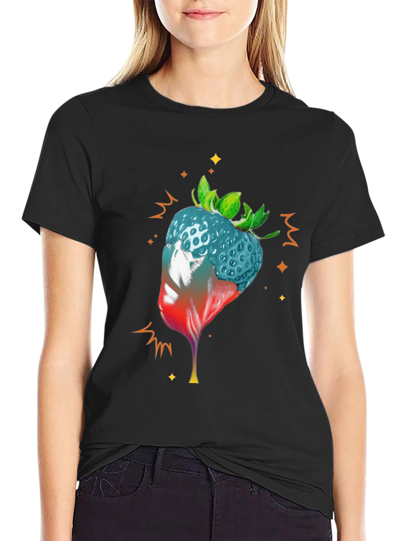 Strawberry Dip Graphic Tee - Unique Design