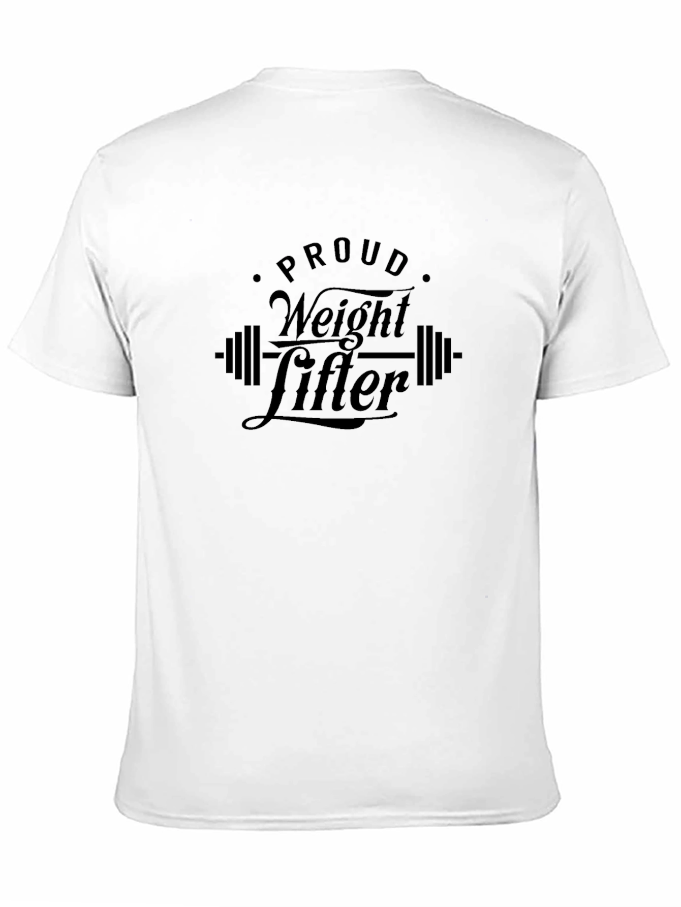 Proud Weightlifter Black Graphic T-Shirt