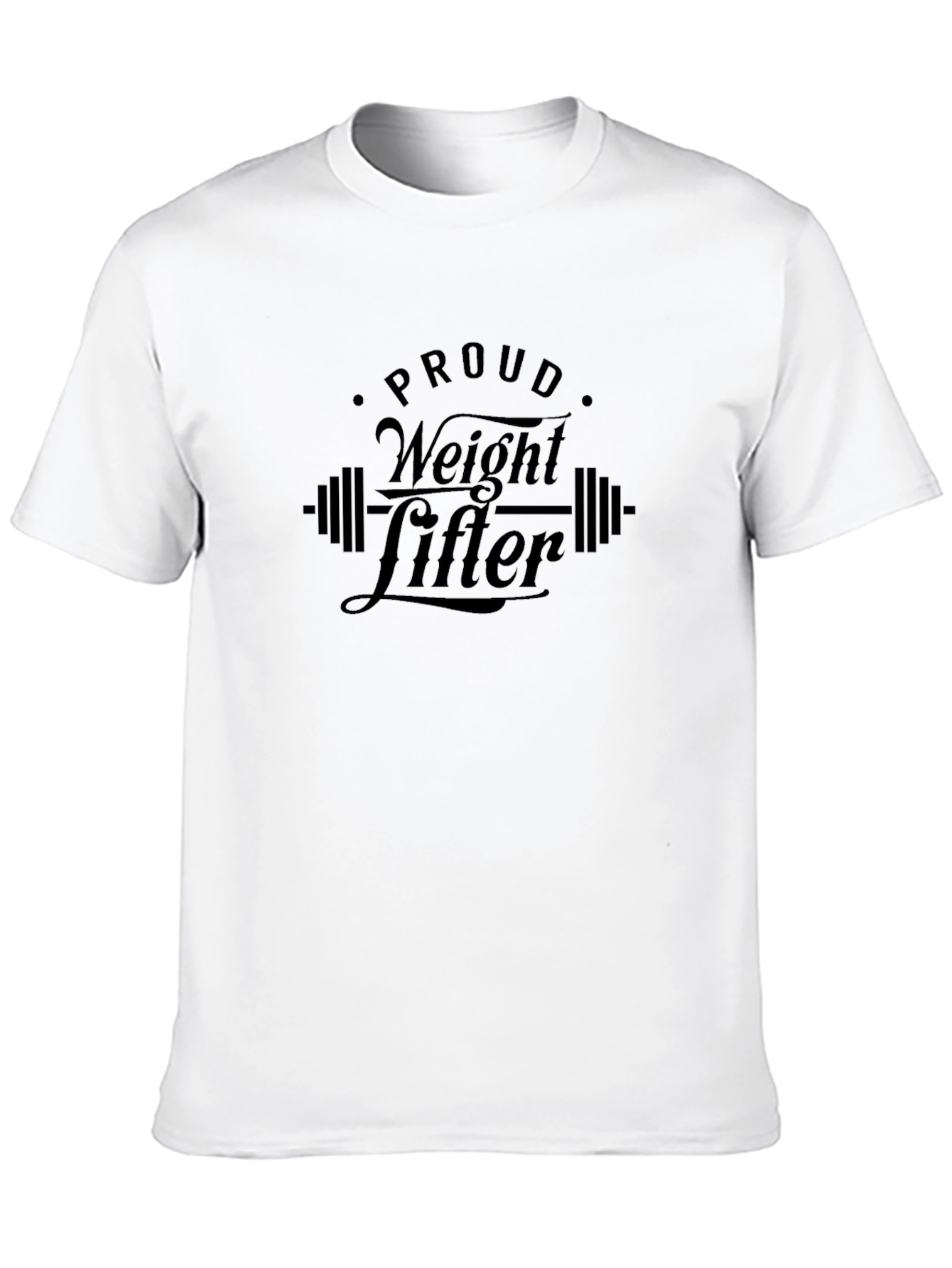 Proud Weightlifter Black Graphic T-Shirt