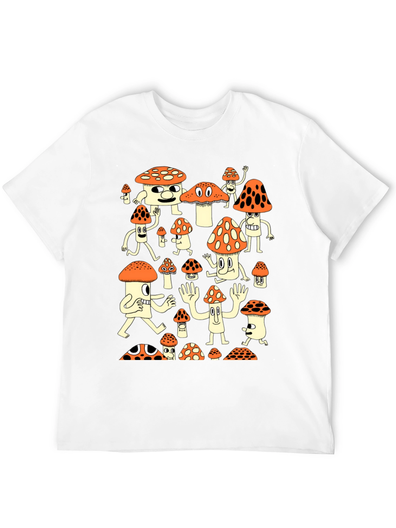 Psychedelic Mushroom Cartoon Graphic Tee
