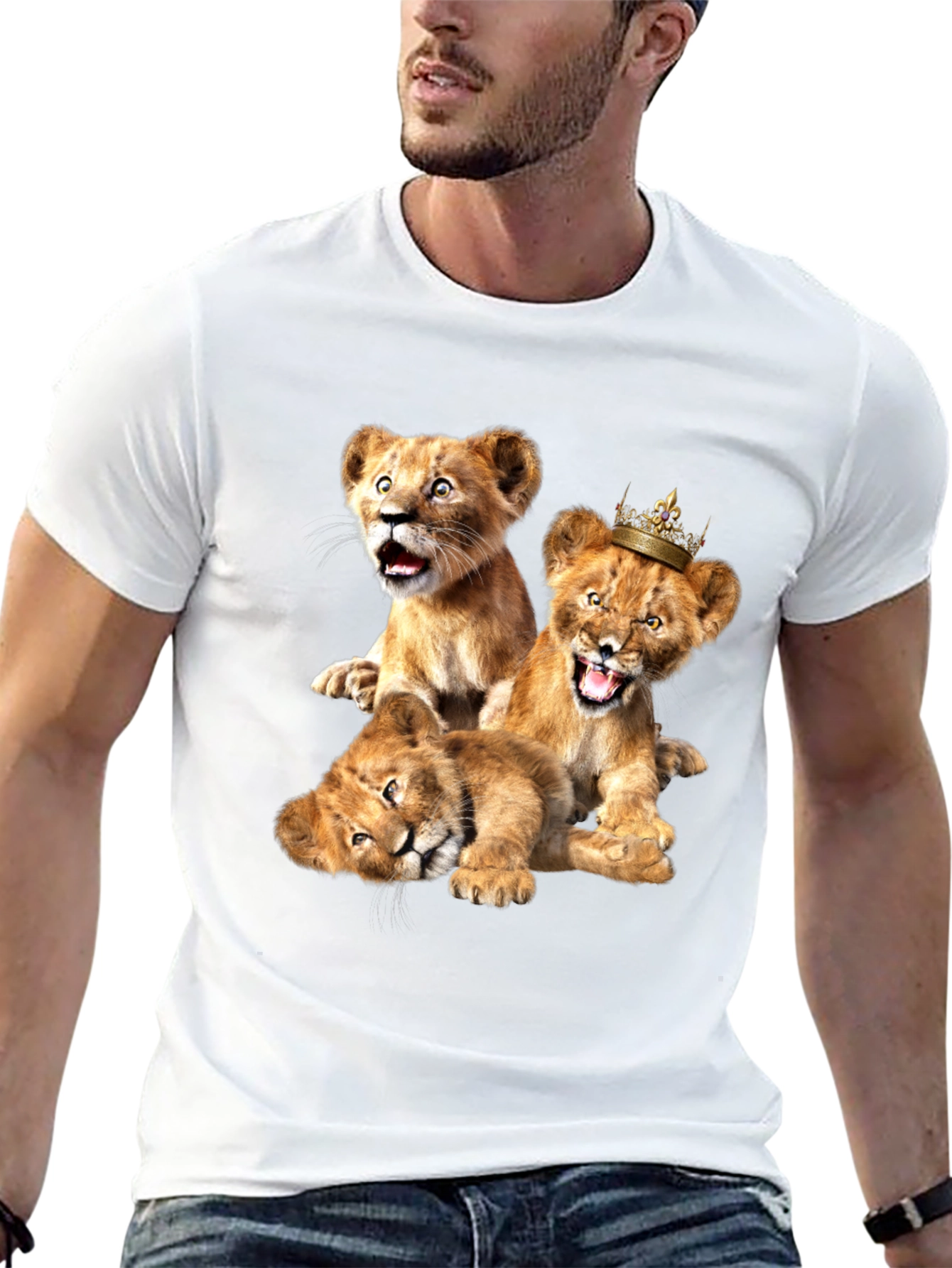 Lion Cub Graphic Tee - Unisex Black T-Shirt