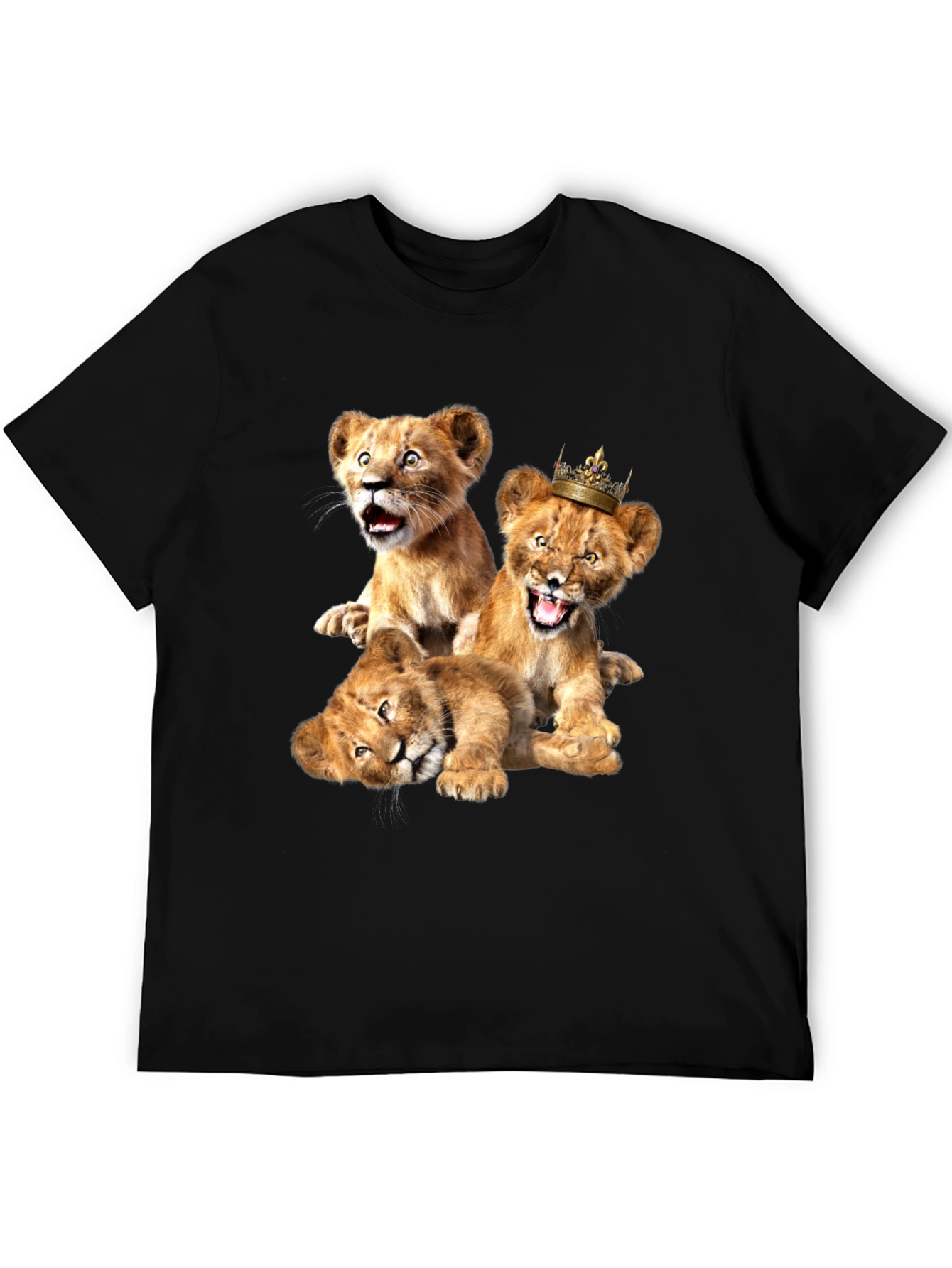 Lion Cub Graphic Tee - Unisex Black T-Shirt