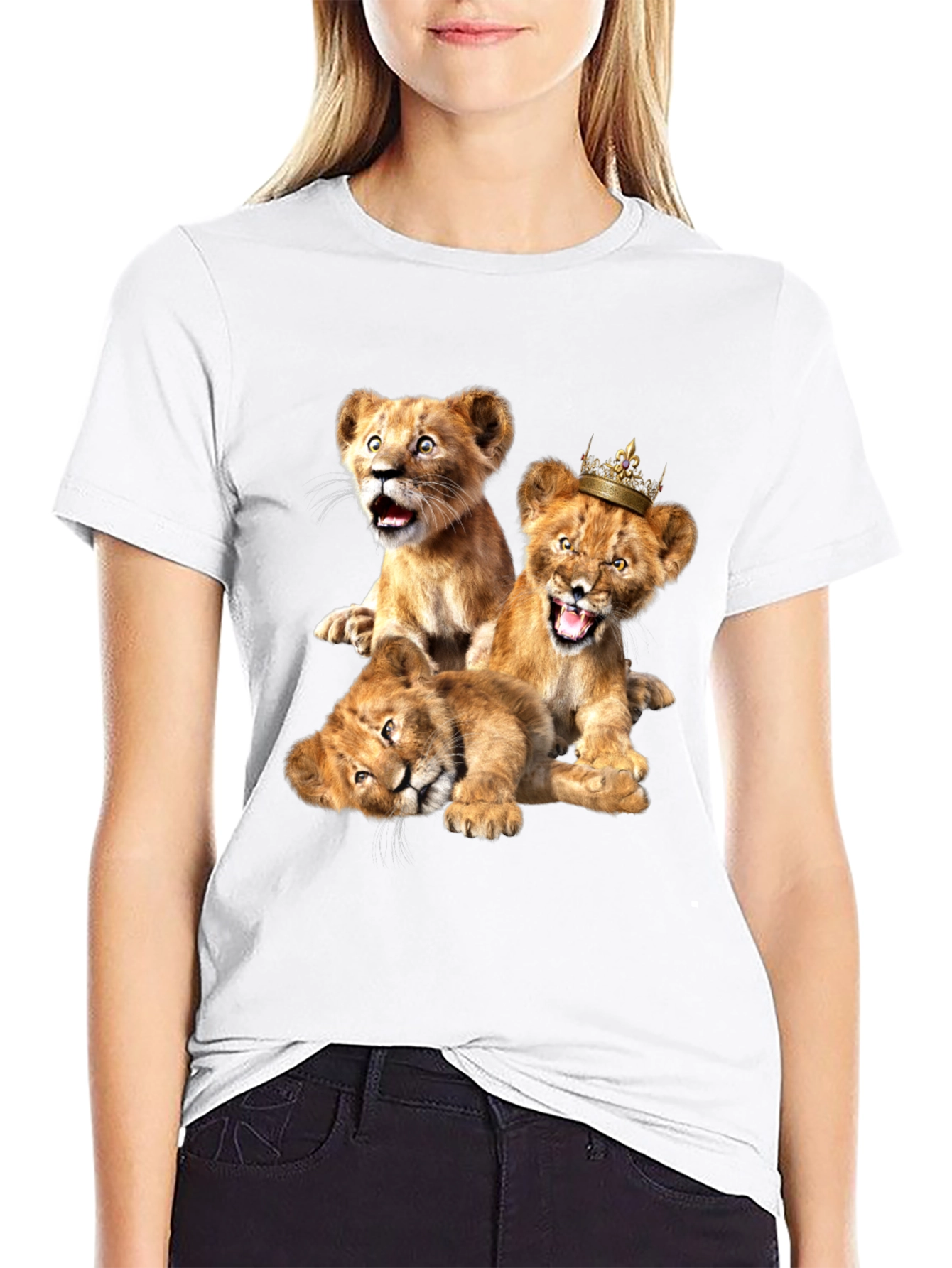 Lion Cub Graphic Tee - Unisex Black T-Shirt