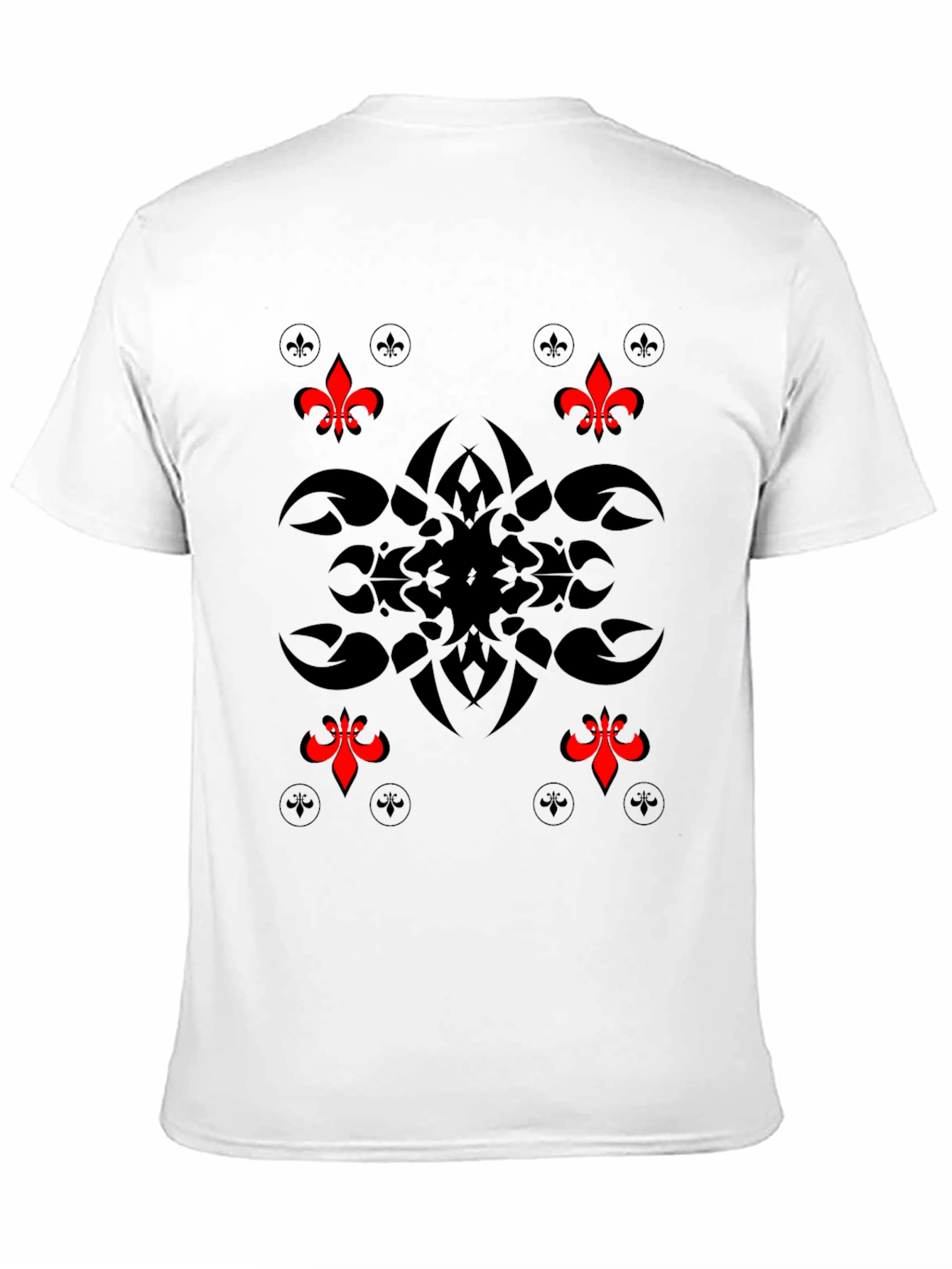 Stylish Black T-Shirt with Fleur-de-Lis Graphic