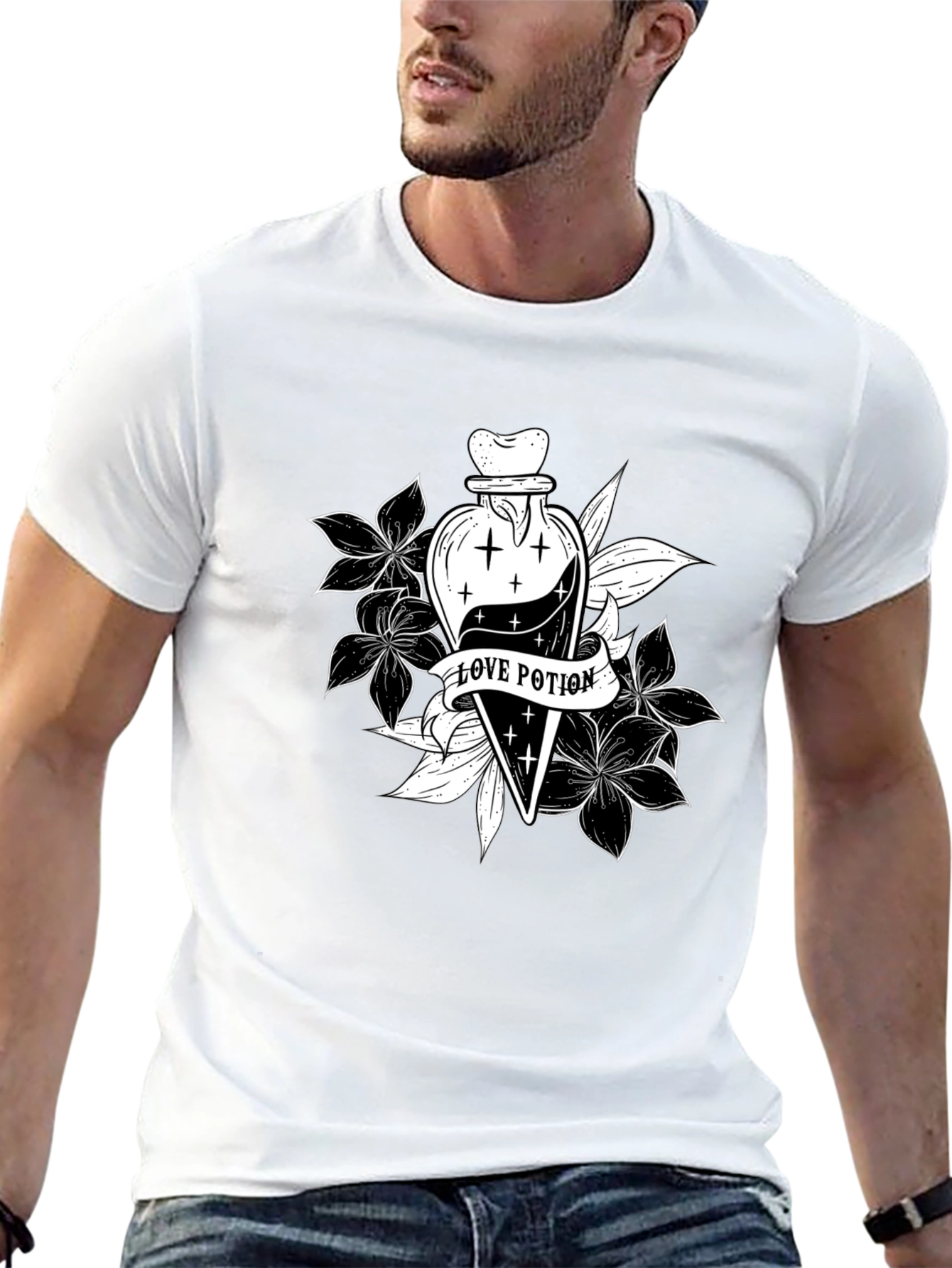 Love Potion Graphic T-Shirt - Black
