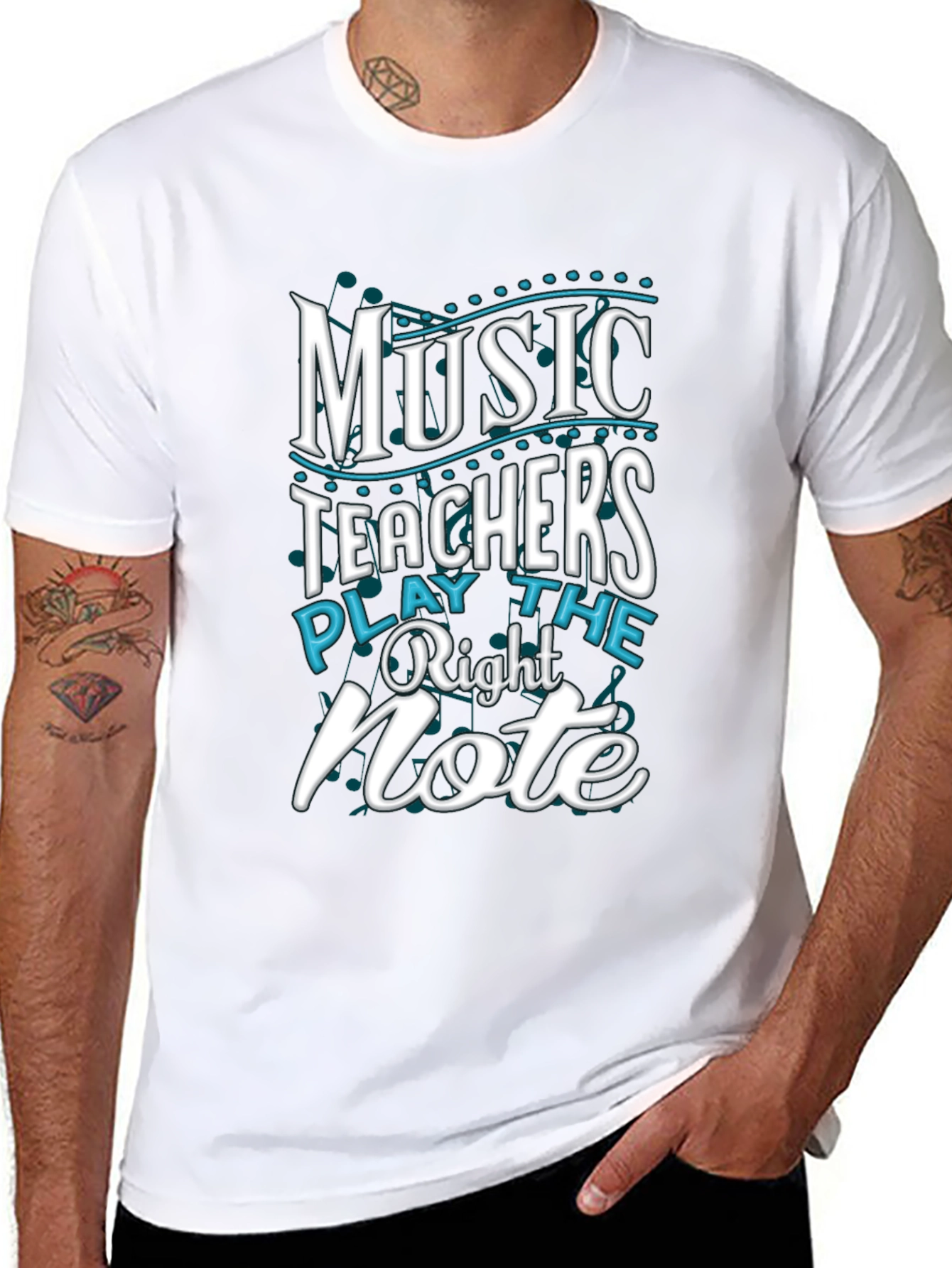 Music Teacher T-Shirt - Play the Right Note