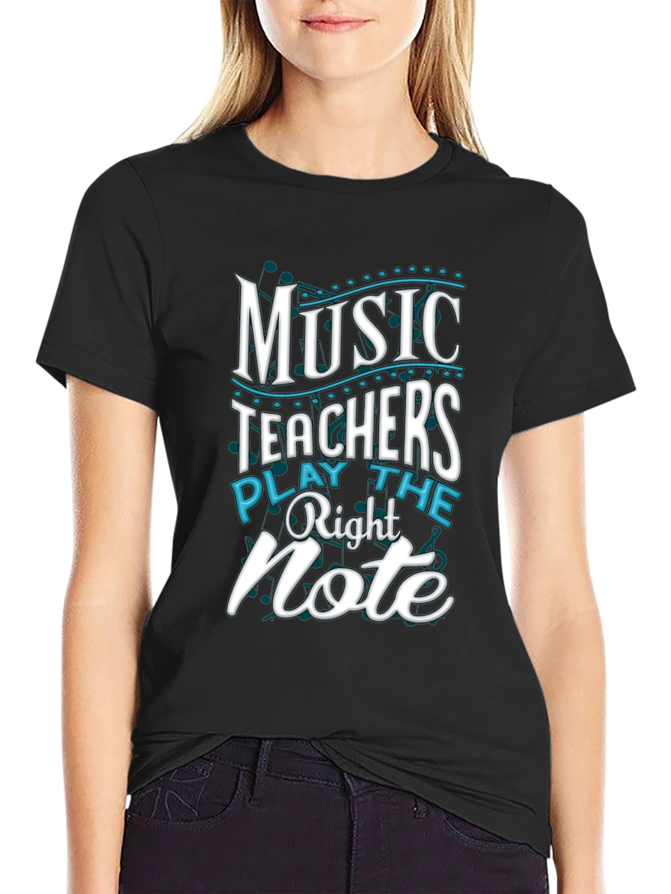 Music Teacher T-Shirt - Play the Right Note