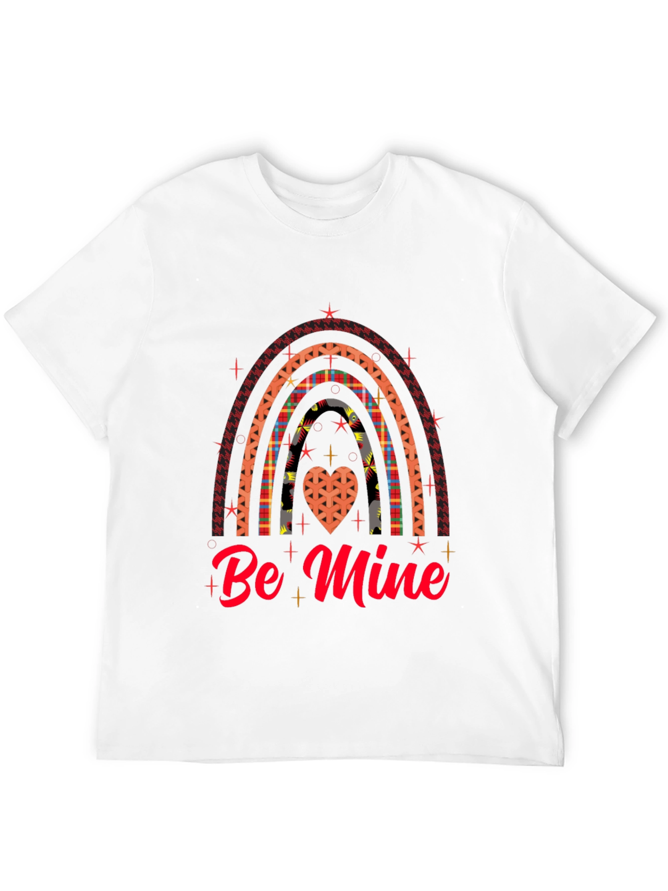 Be Mine Rainbow Heart Valentines Day T-Shirt