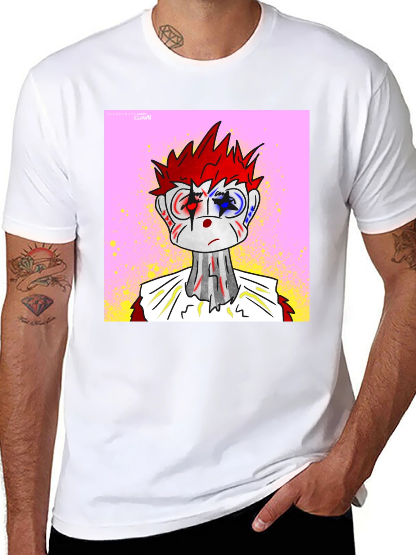 Clown NFT Black Tee - Unique Graphic Design
