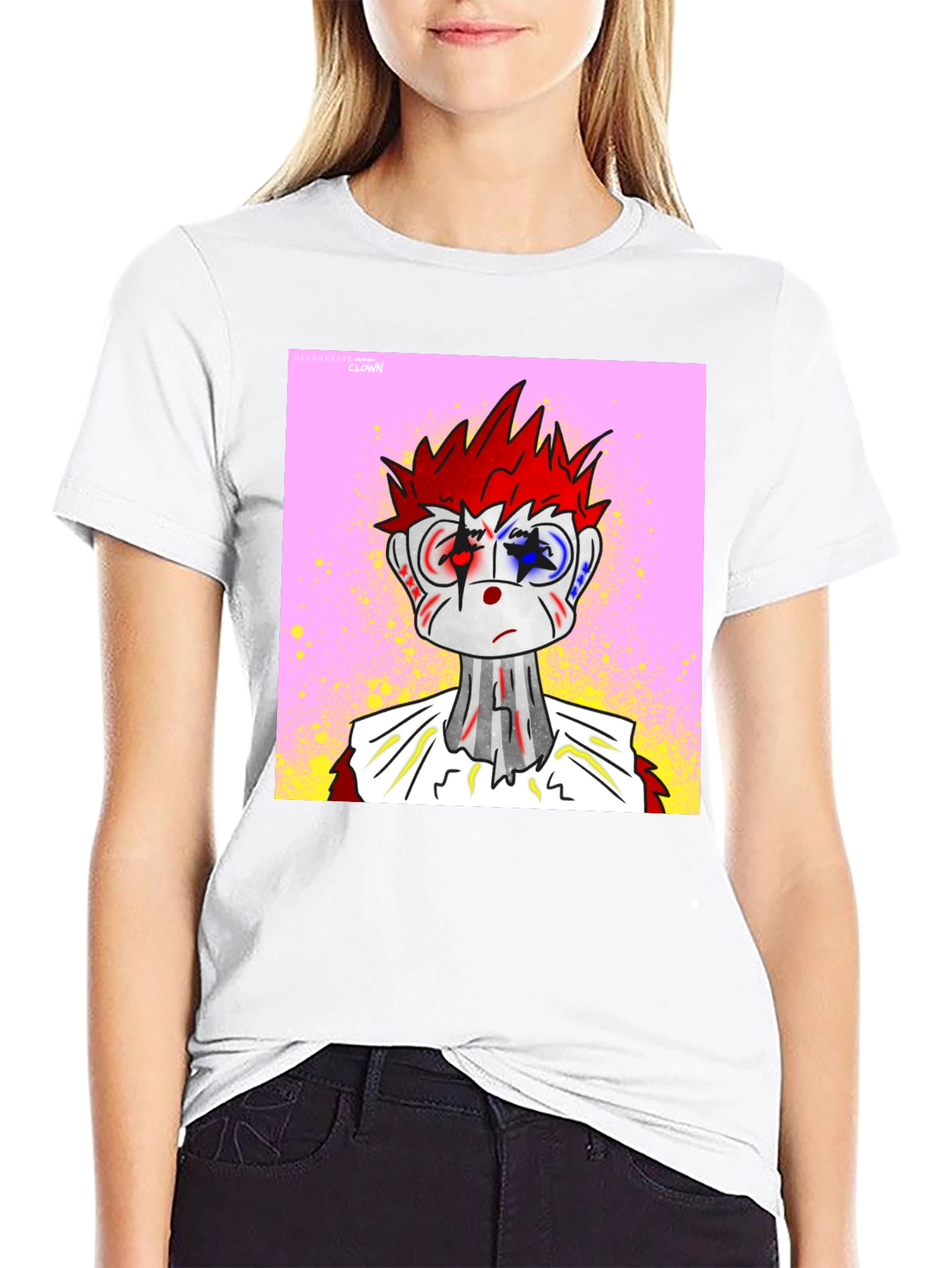 Clown NFT Black Tee - Unique Graphic Design
