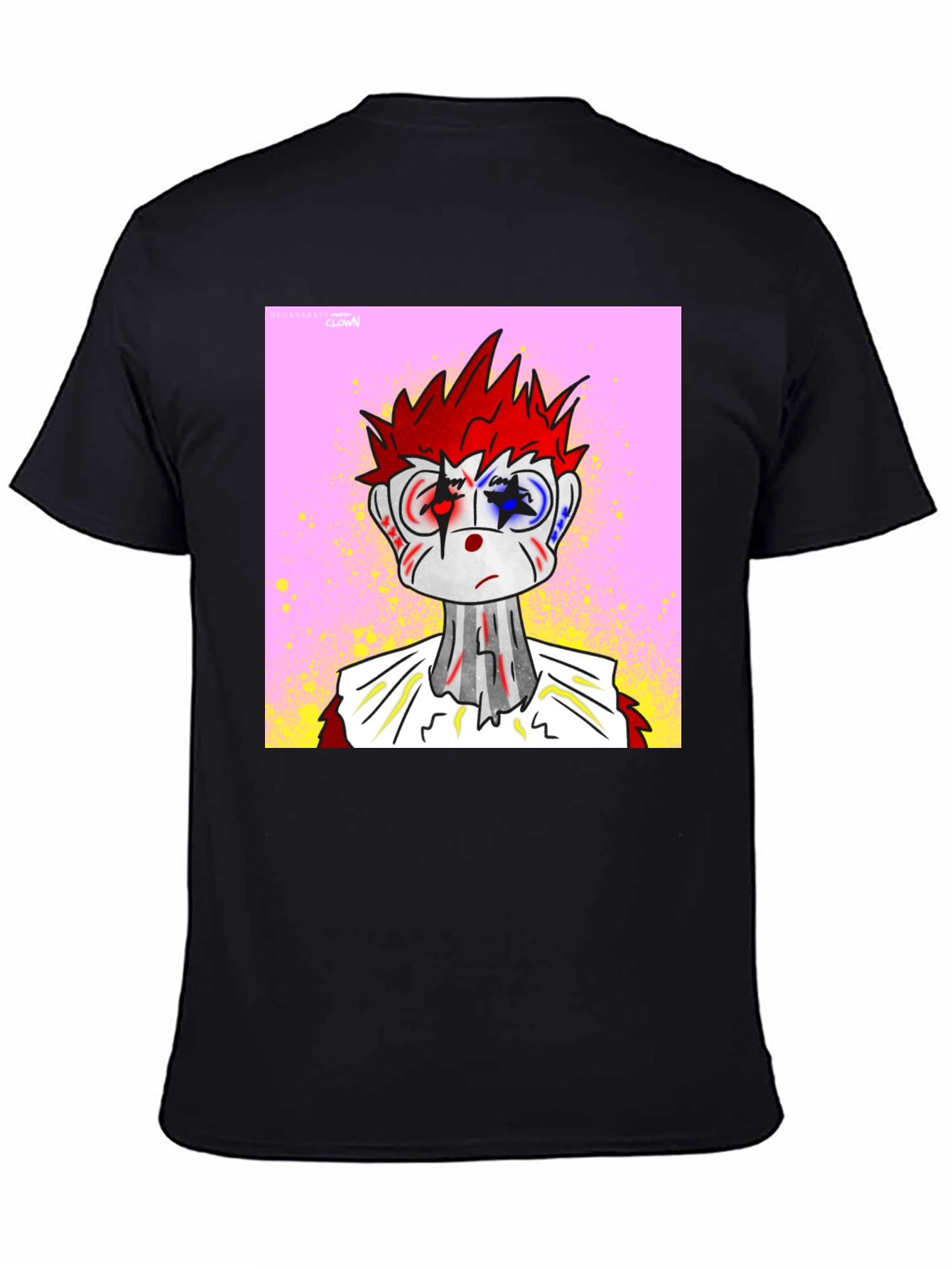 Clown NFT Black Tee - Unique Graphic Design