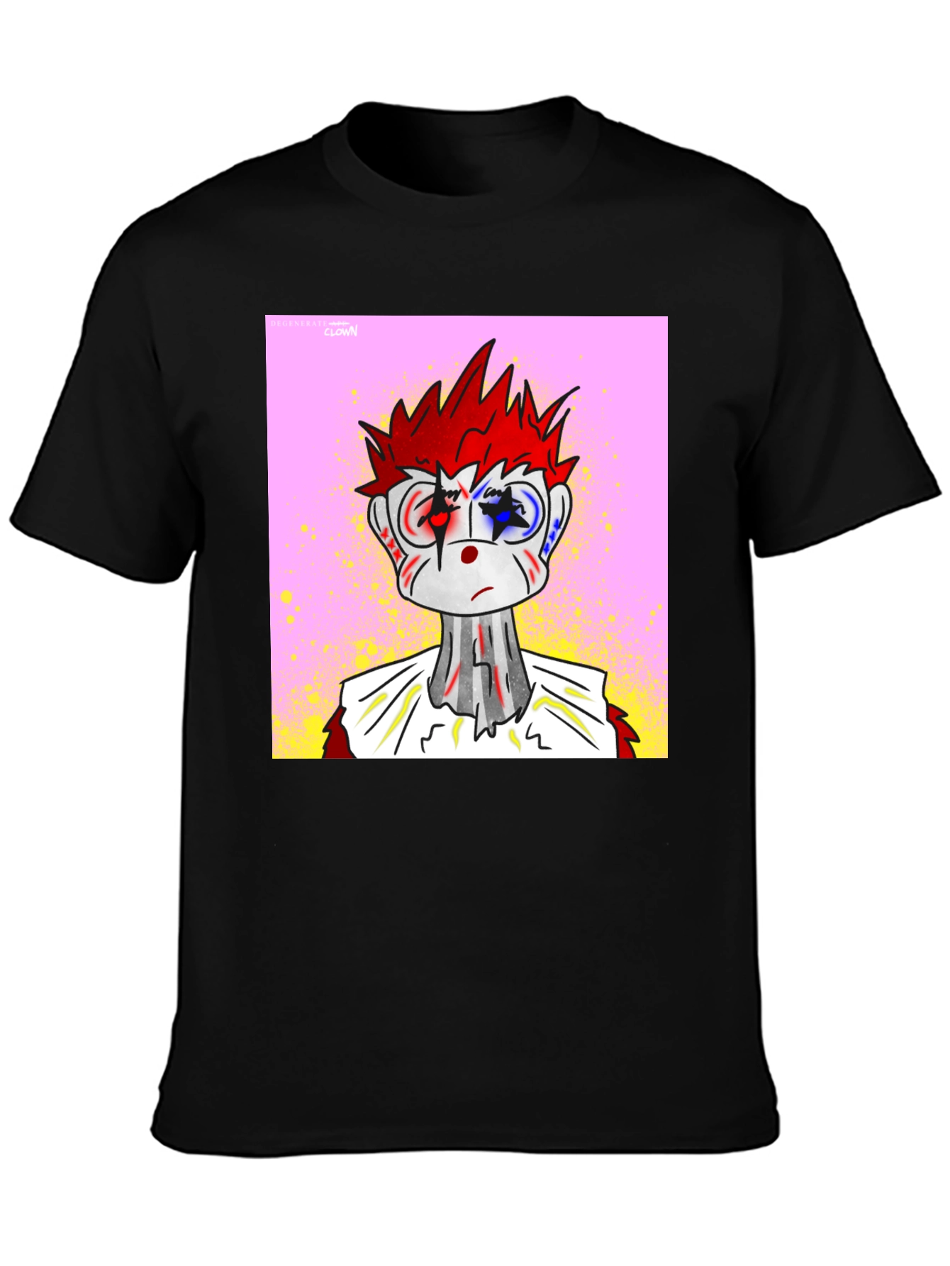 Clown NFT Black Tee - Unique Graphic Design