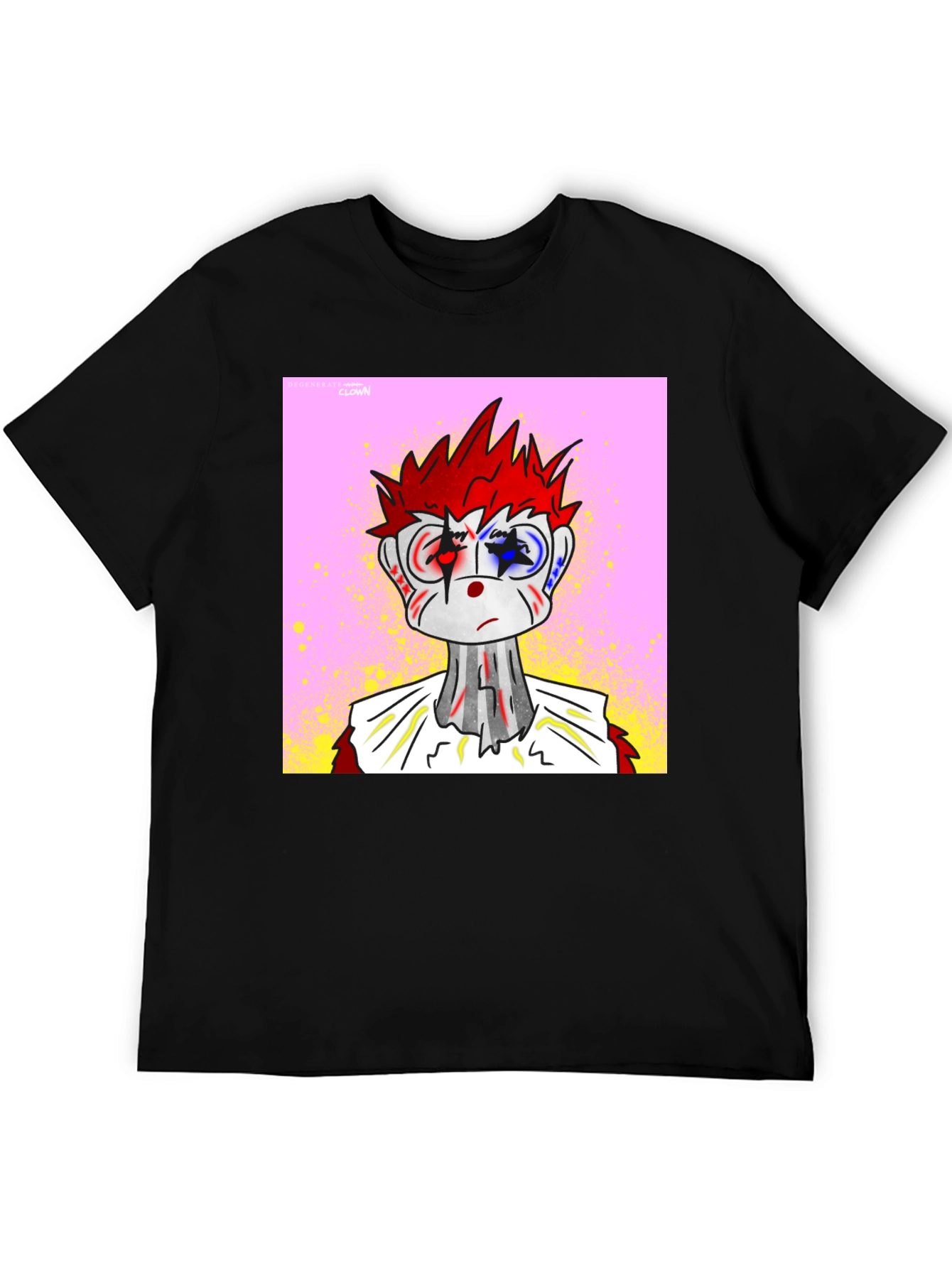 Clown NFT Black Tee - Unique Graphic Design