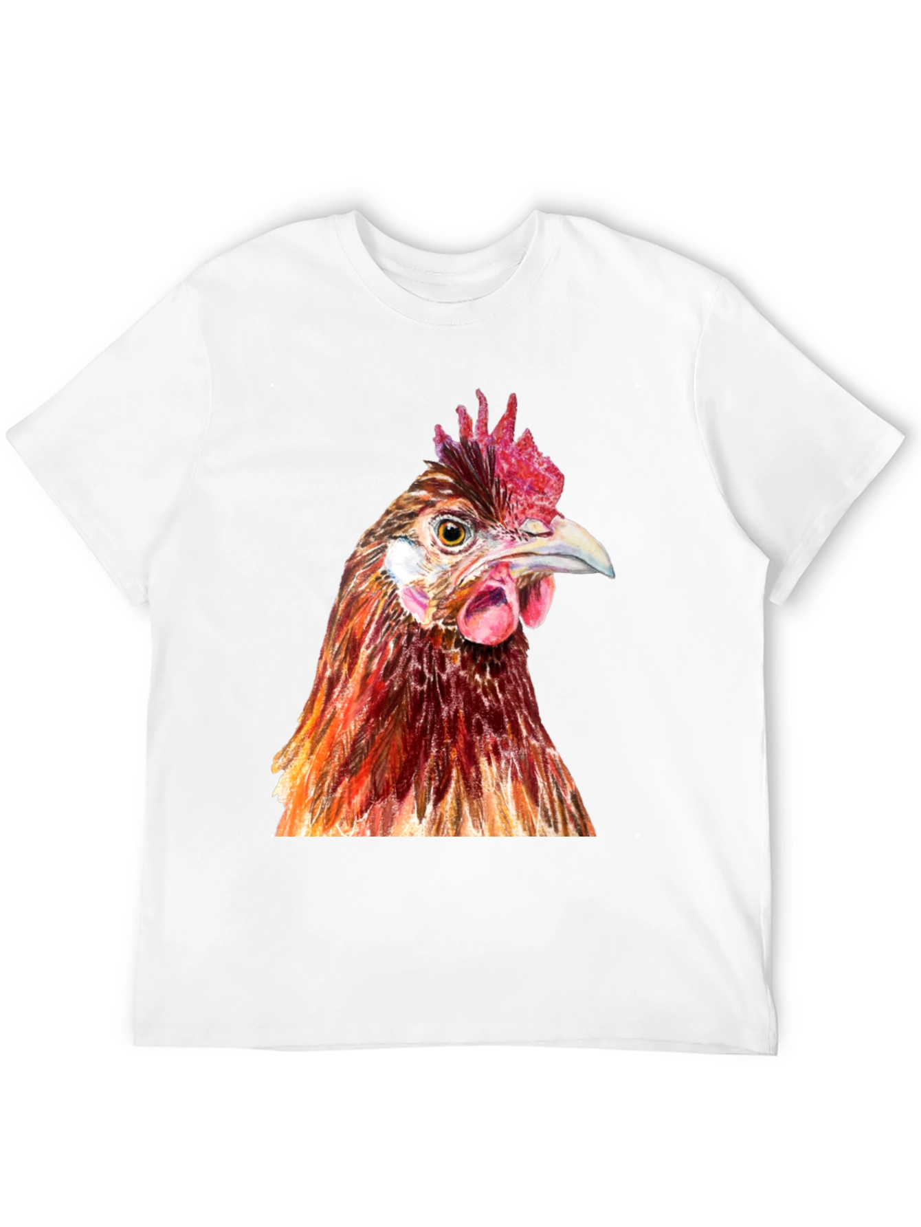 Chicken Graphic Tee - Black Cotton T-Shirt