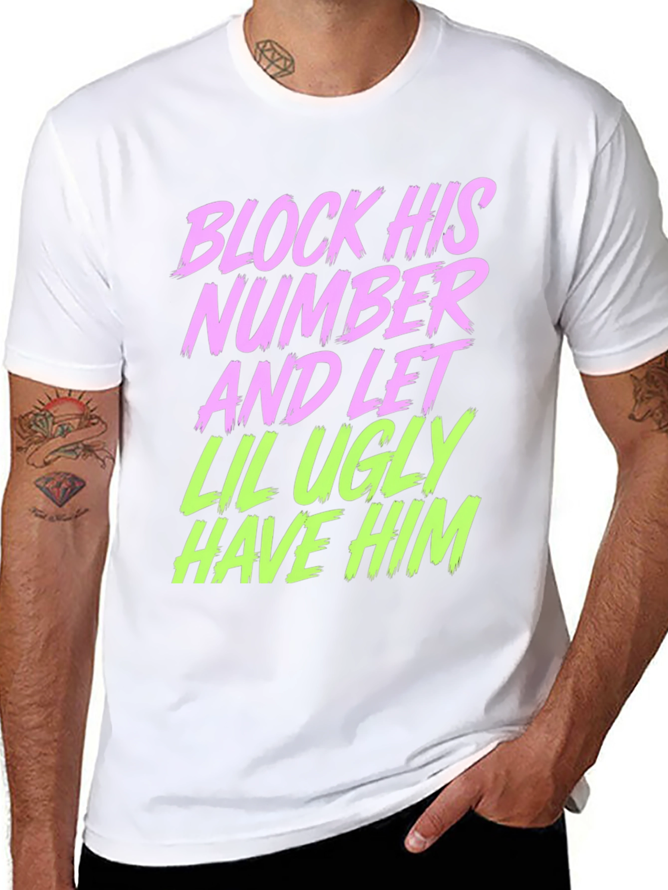 Block His Number Graphic Tee