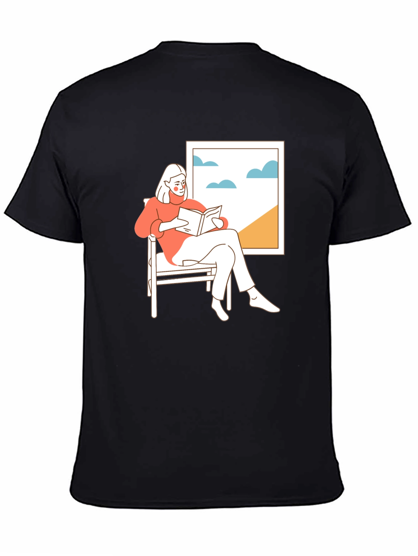 Relaxing Reader Black T-Shirt