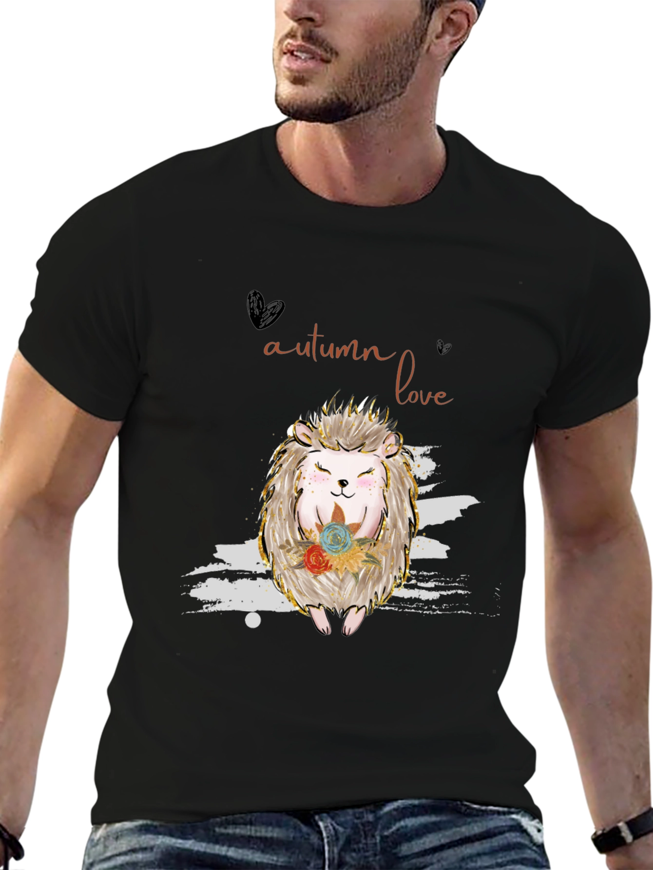 Autumn Love Hedgehog Graphic Tee