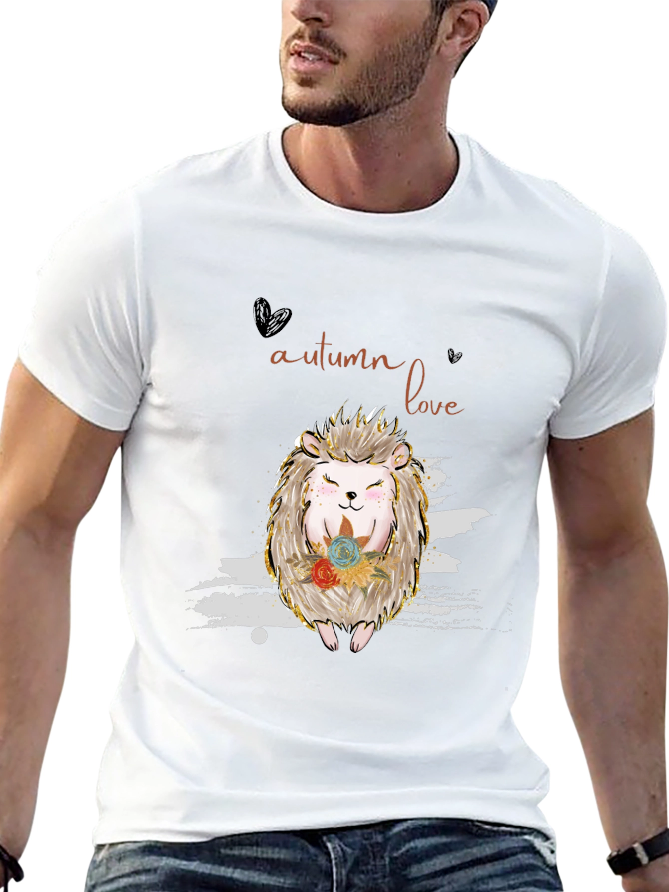 Autumn Love Hedgehog Graphic Tee