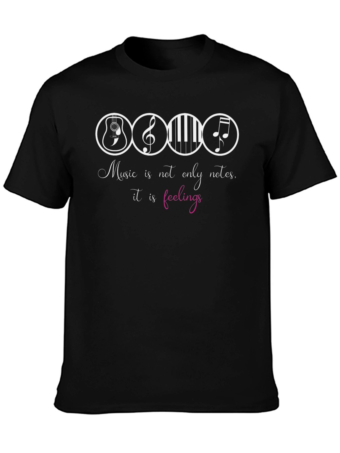 Music Notes Graphic Tee - Soft Style