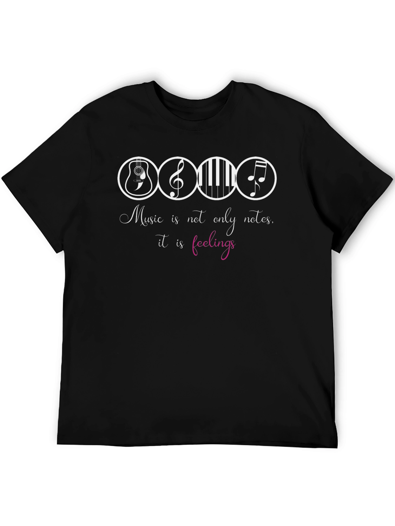 Music Notes Graphic Tee - Soft Style