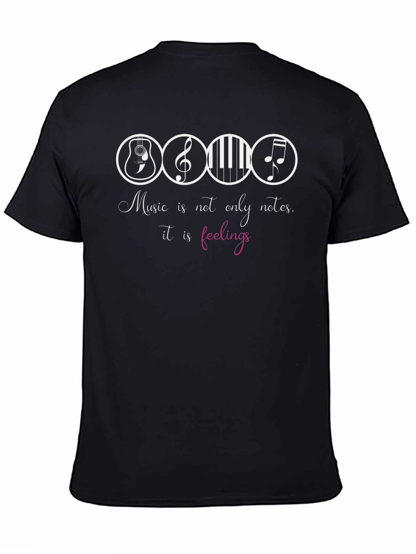 Music Notes Graphic Tee - Soft Style