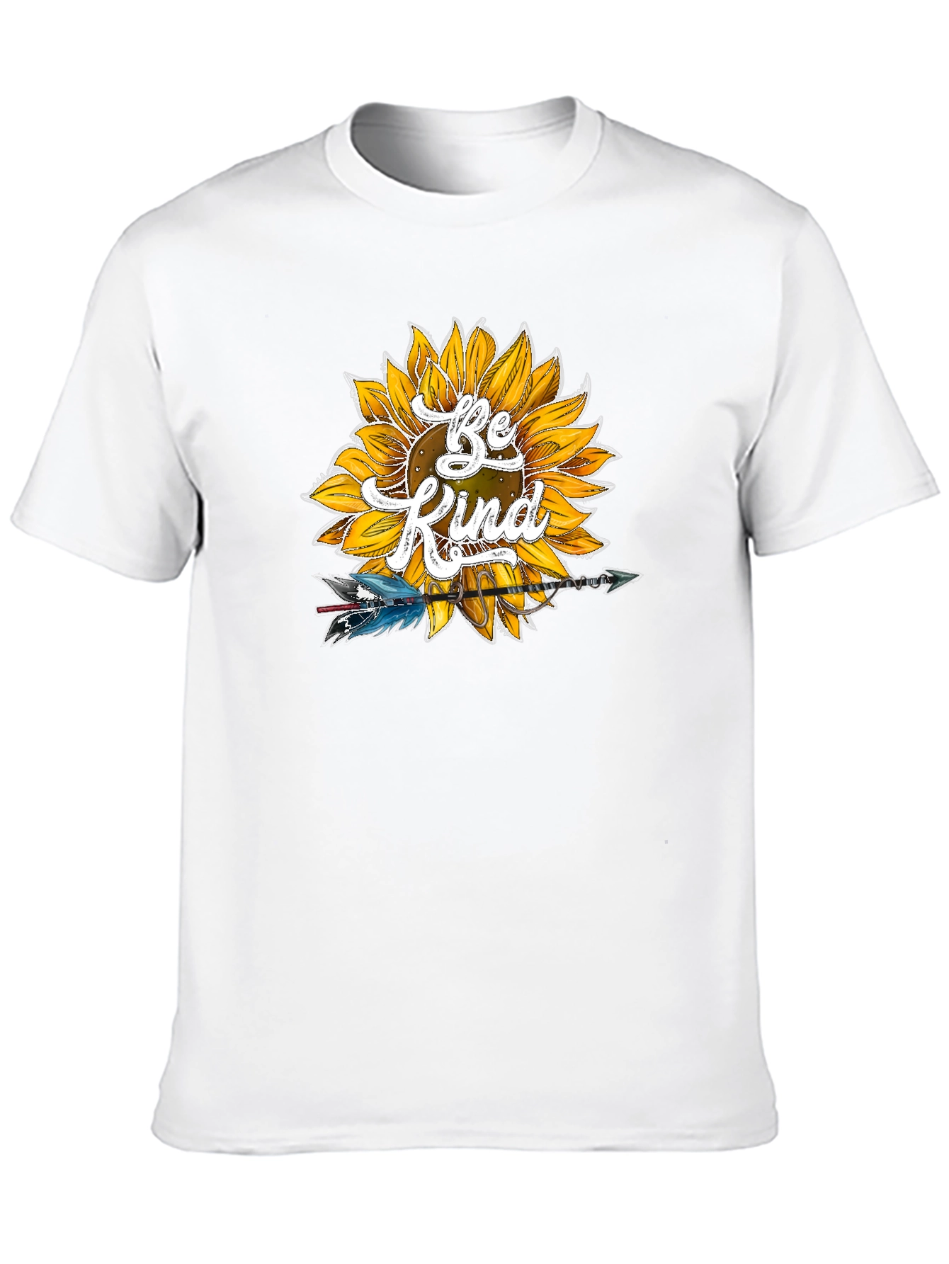 Be Kind Sunflower Graphic Tee - Soft Black Shirt