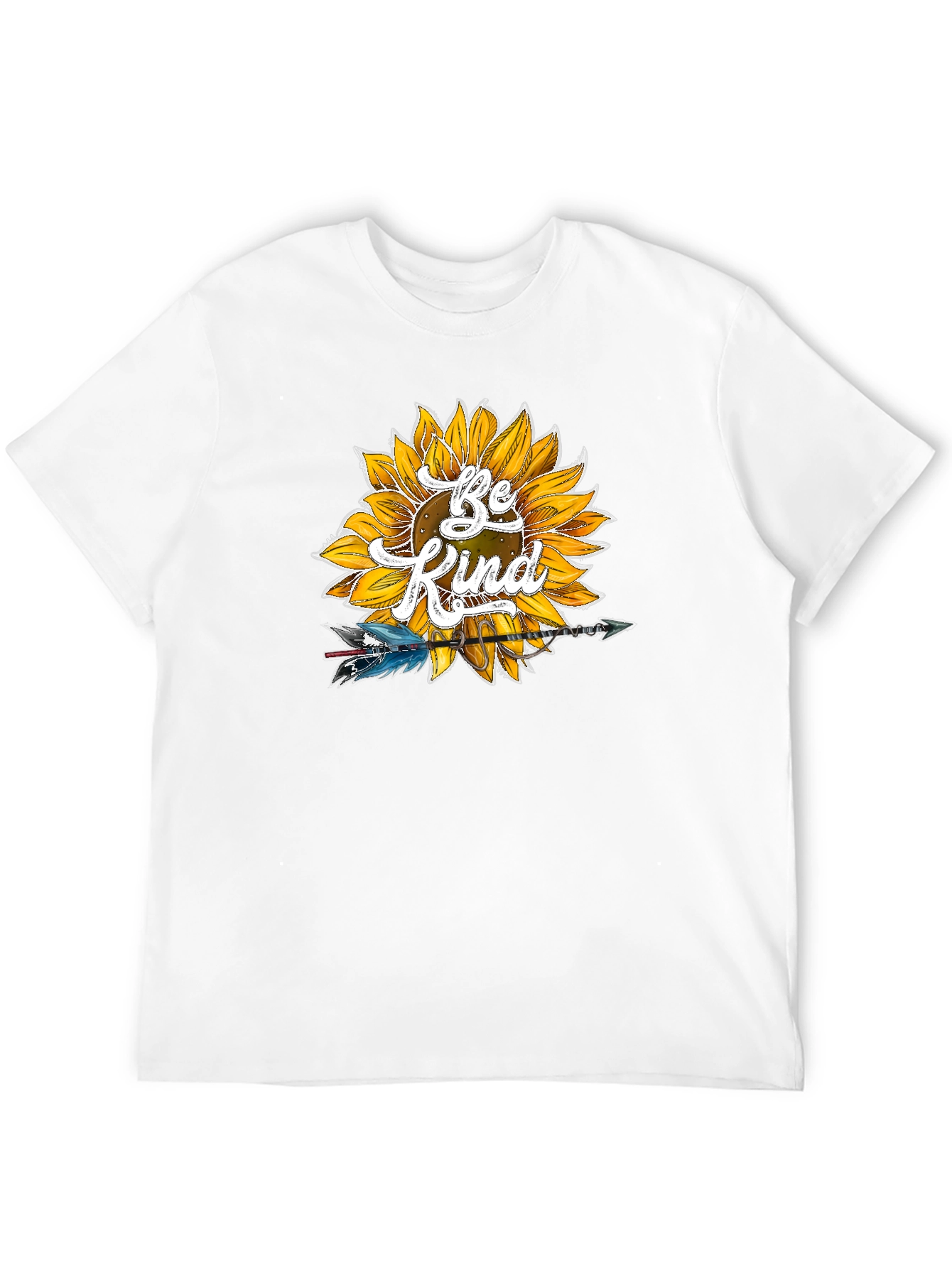 Be Kind Sunflower Graphic Tee - Soft Black Shirt