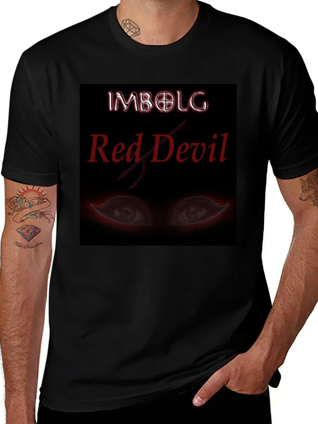Imbolg Red Devil Graphic Black T-Shirt