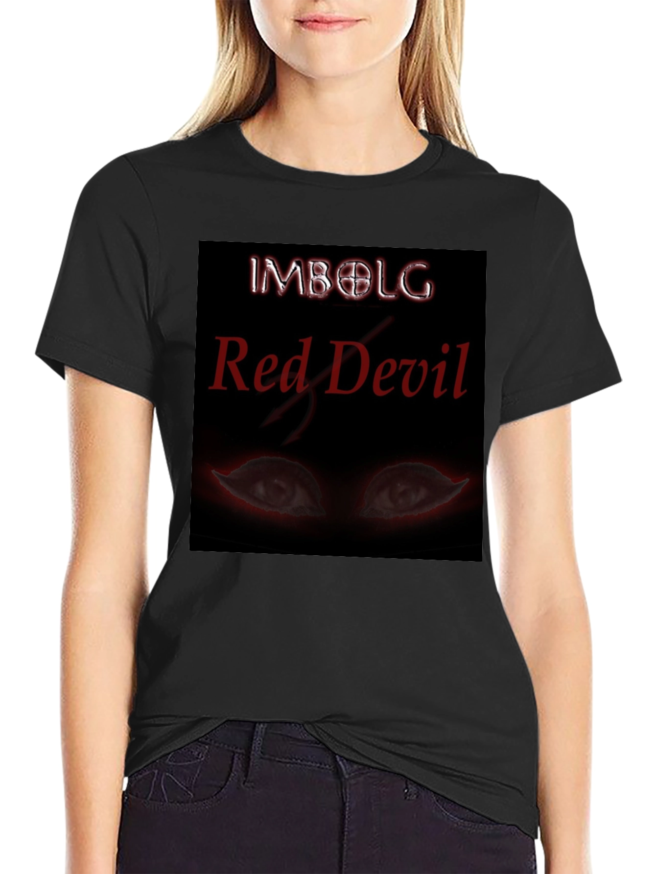 Imbolg Red Devil Graphic Black T-Shirt