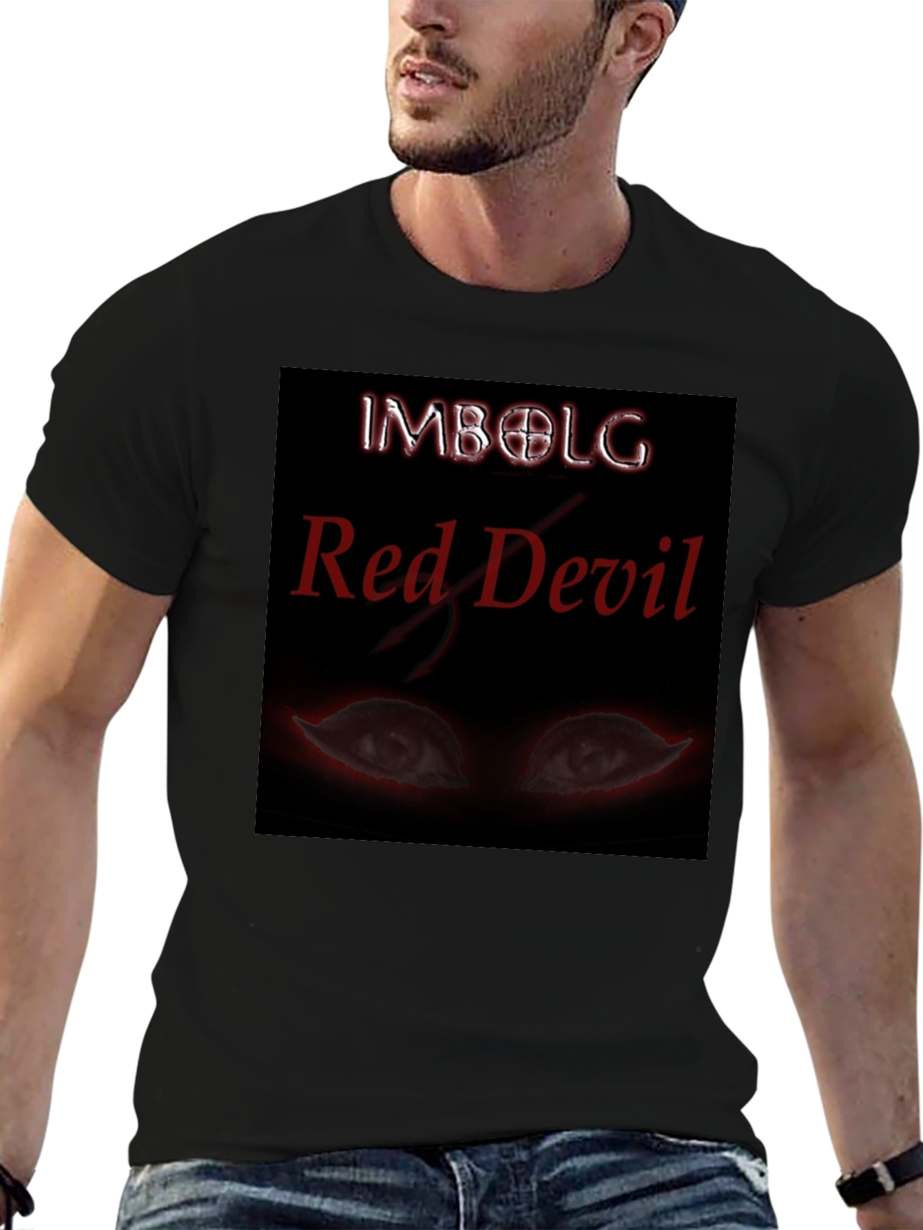 Imbolg Red Devil Graphic Black T-Shirt