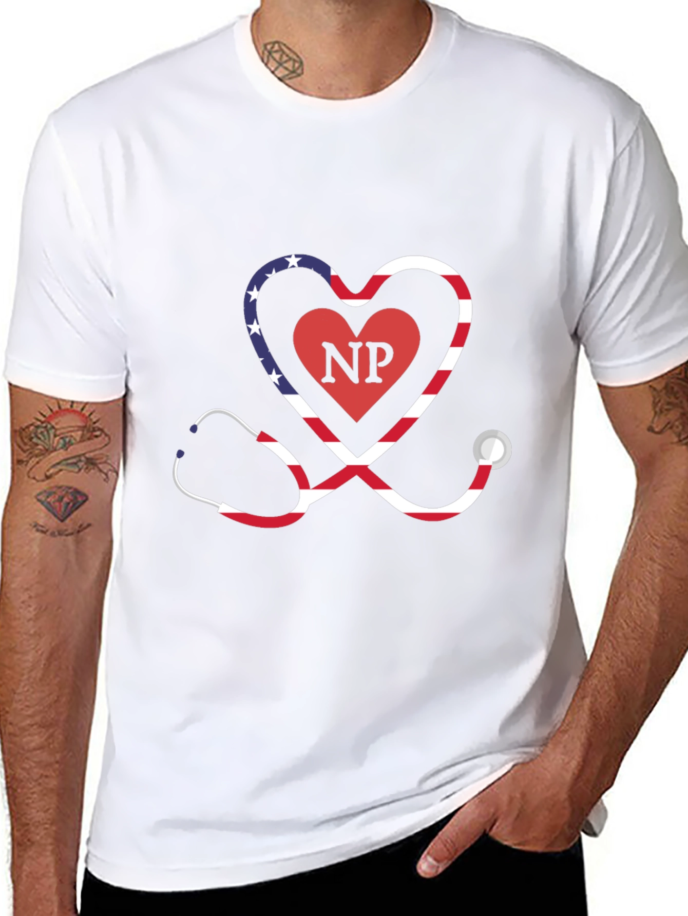 Nurse Practitioner Stethoscope Heart T-Shirt