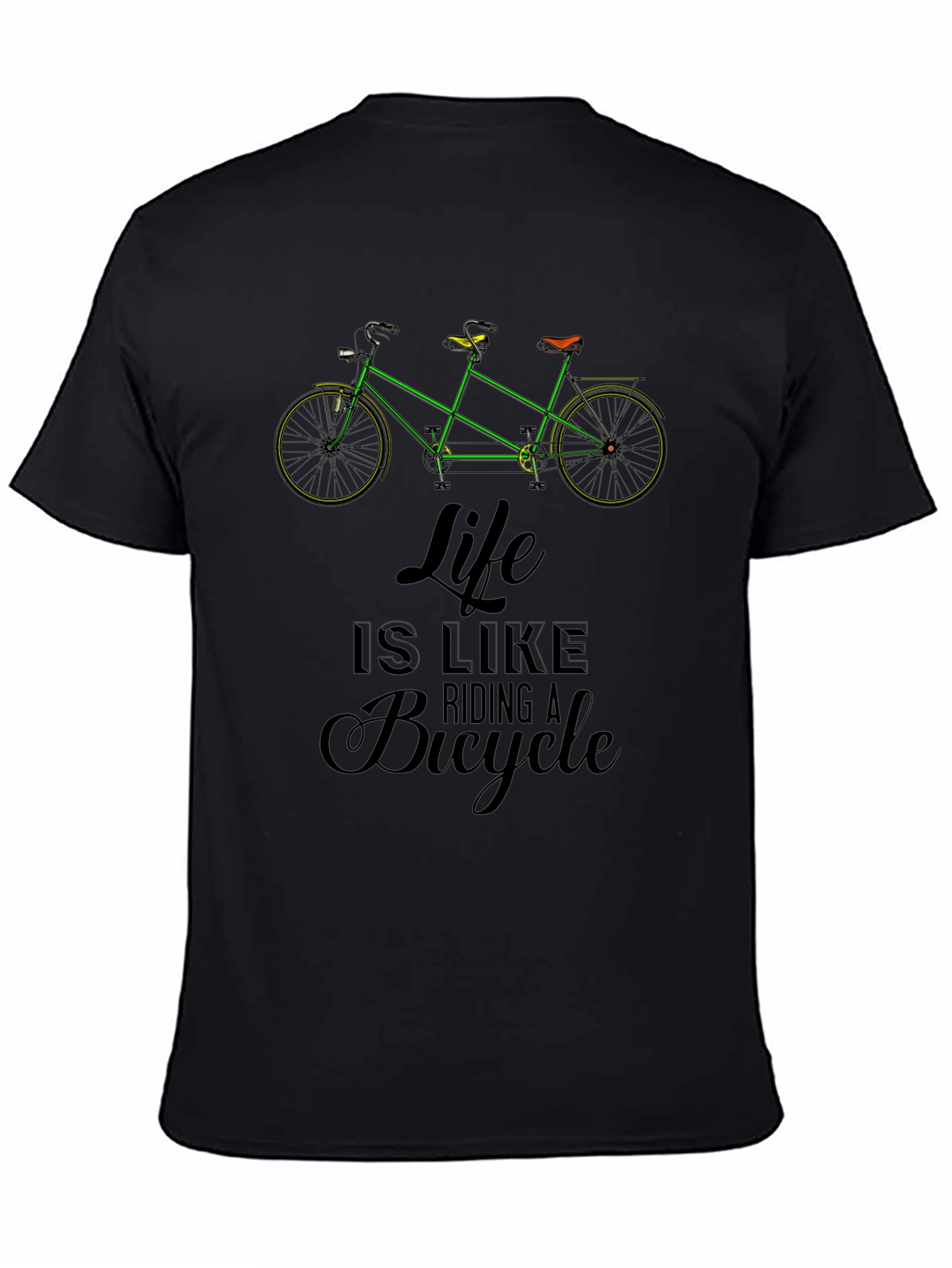 Life is Like Riding A Bicycle Graphic T-Shirt