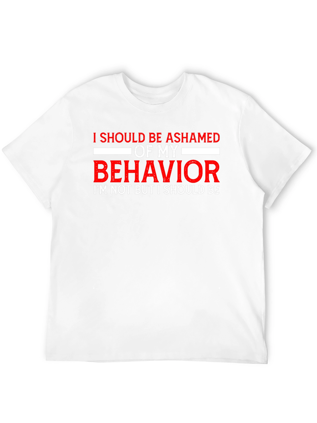 Ashamed of My Behavior Funny T-Shirt