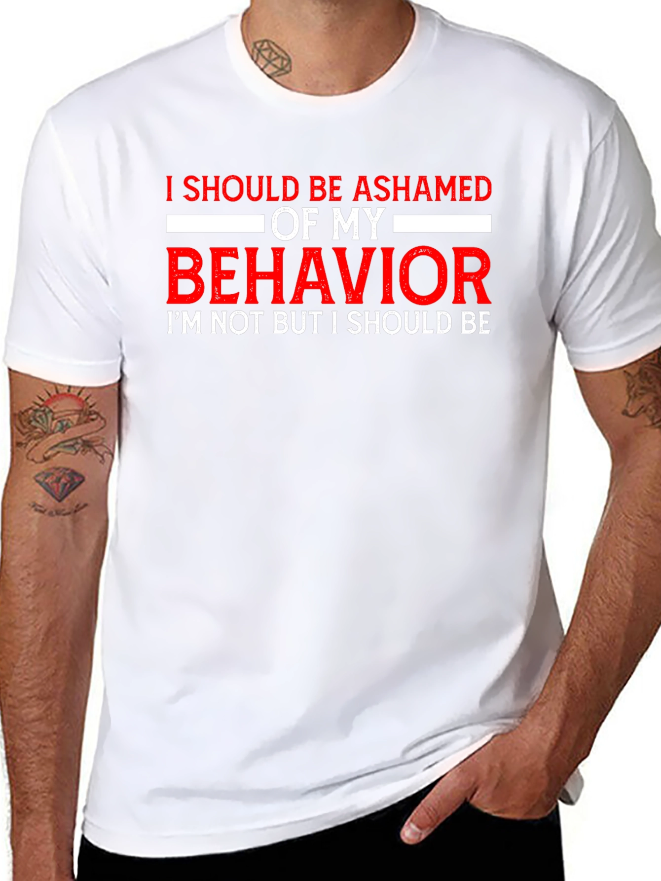 Ashamed of My Behavior Funny T-Shirt
