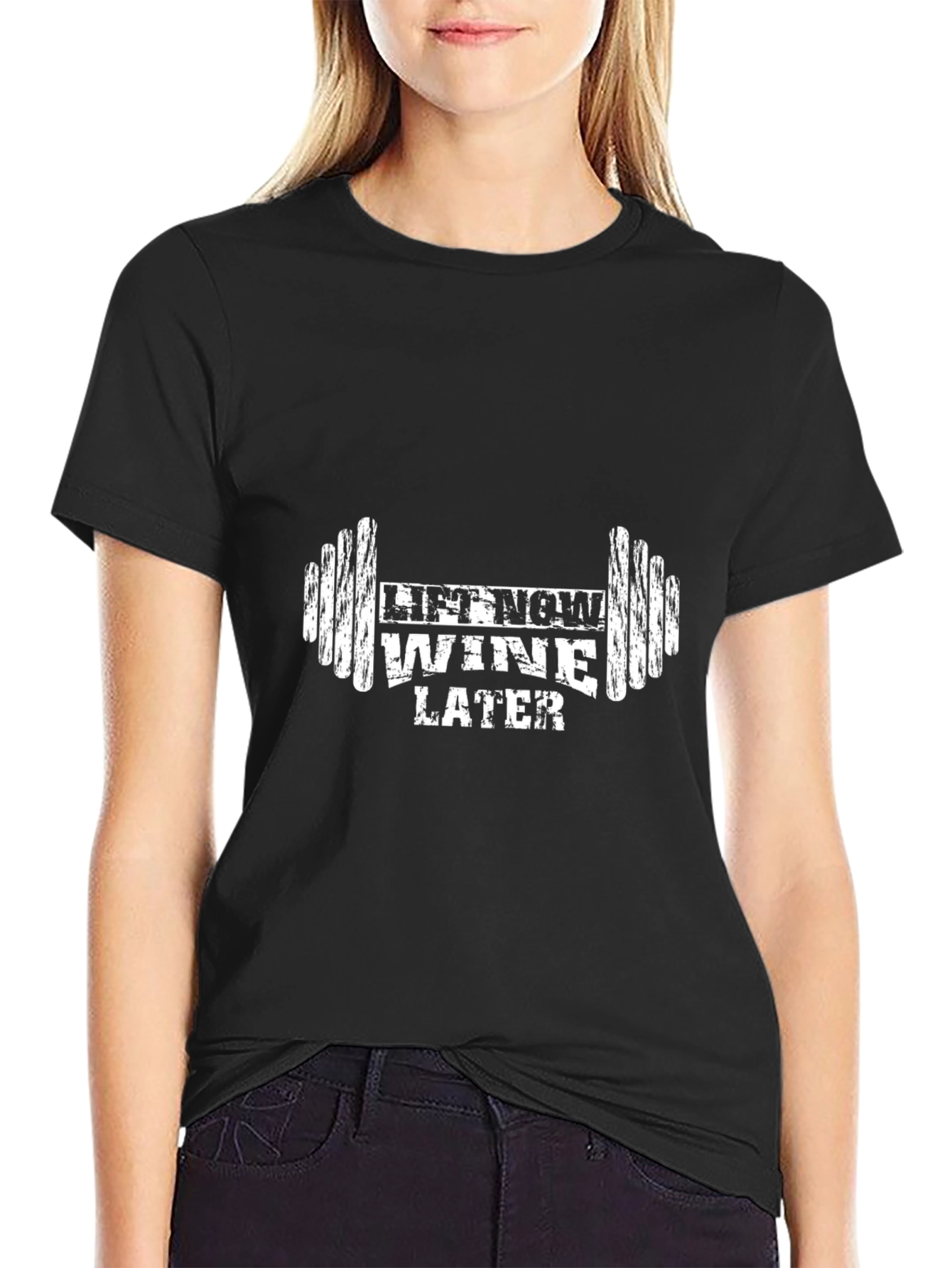Lift Now Wine Later Graphic T-Shirt