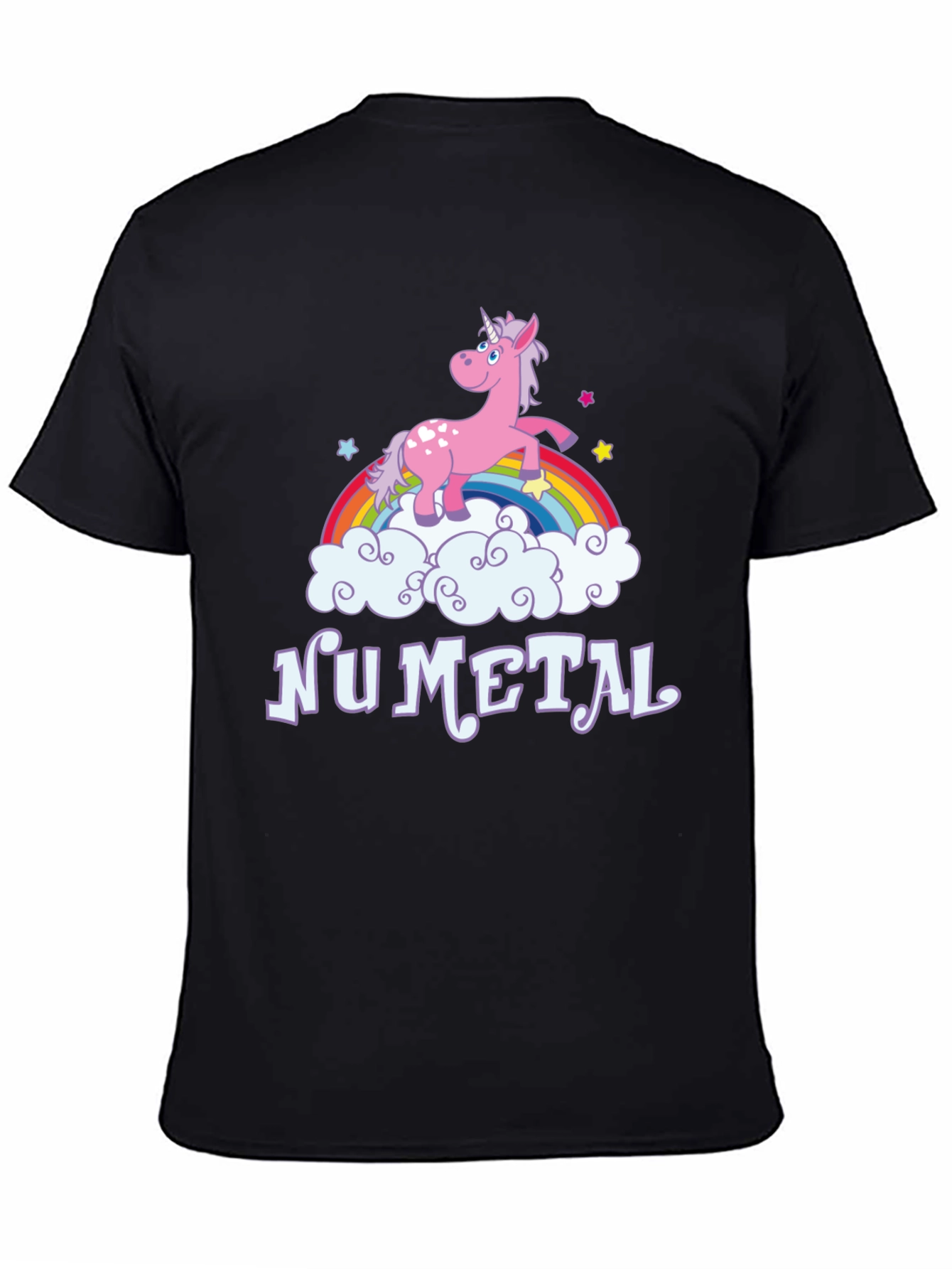 Nu Metal Unicorn Rainbow Graphic T-Shirt